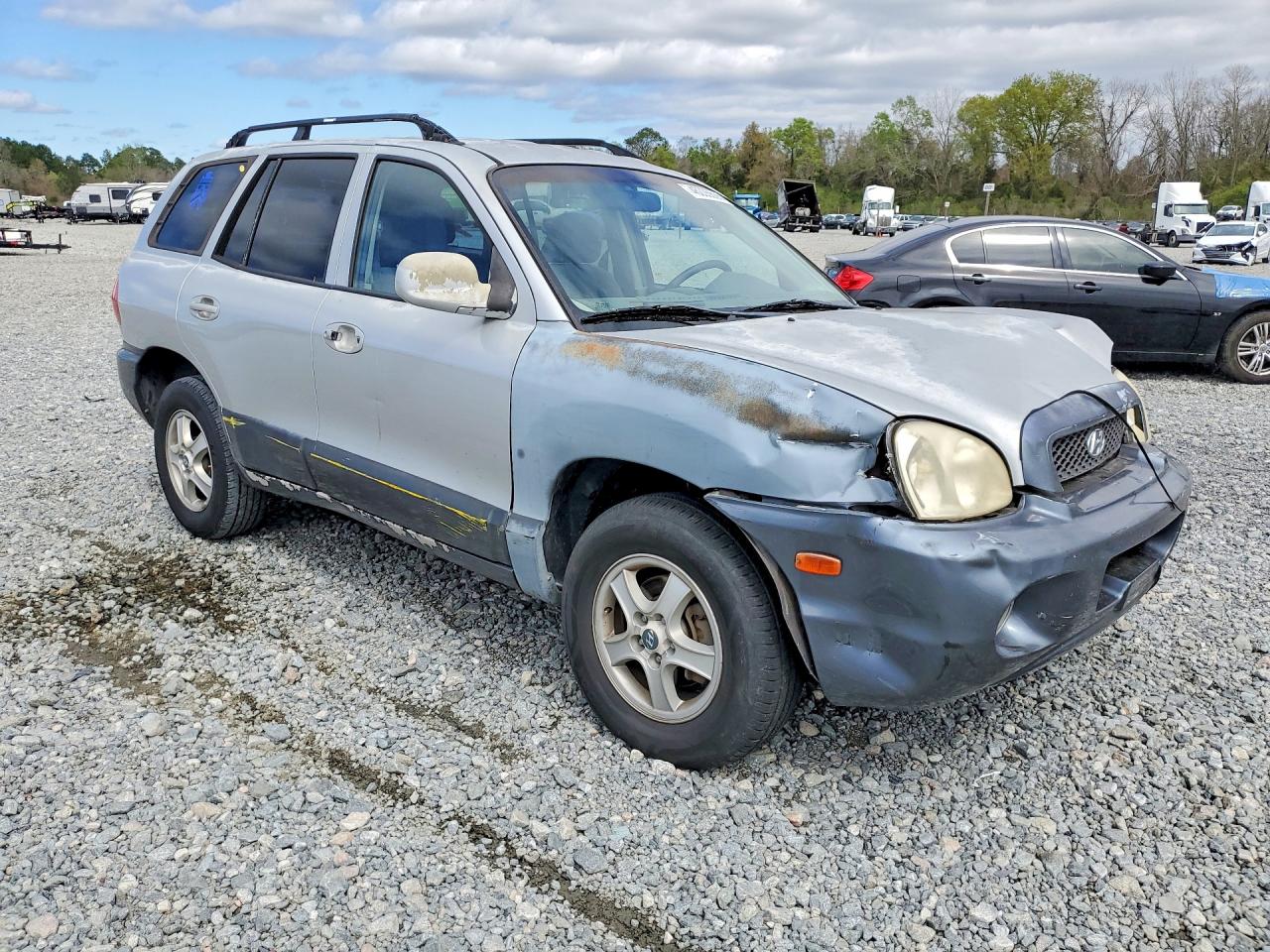 2004 Hyundai Santa Fe Gls Silver vin: KM8SC13D34U689627