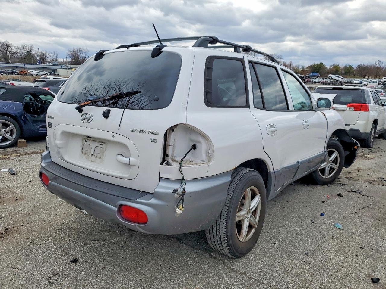 2004 Hyundai Santa Fe Gls White vin: KM8SC13D34U841597