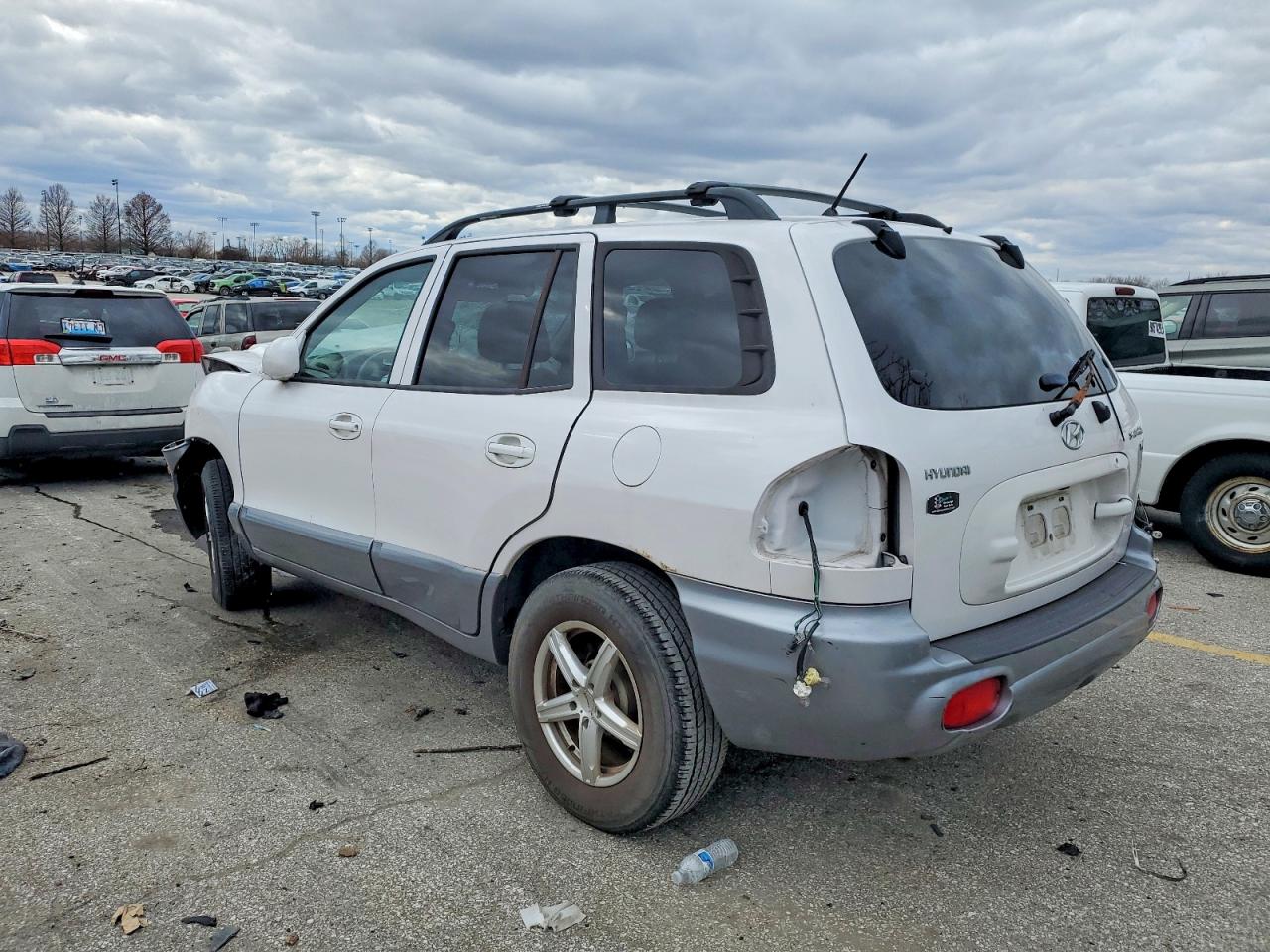 2004 Hyundai Santa Fe Gls White vin: KM8SC13D34U841597