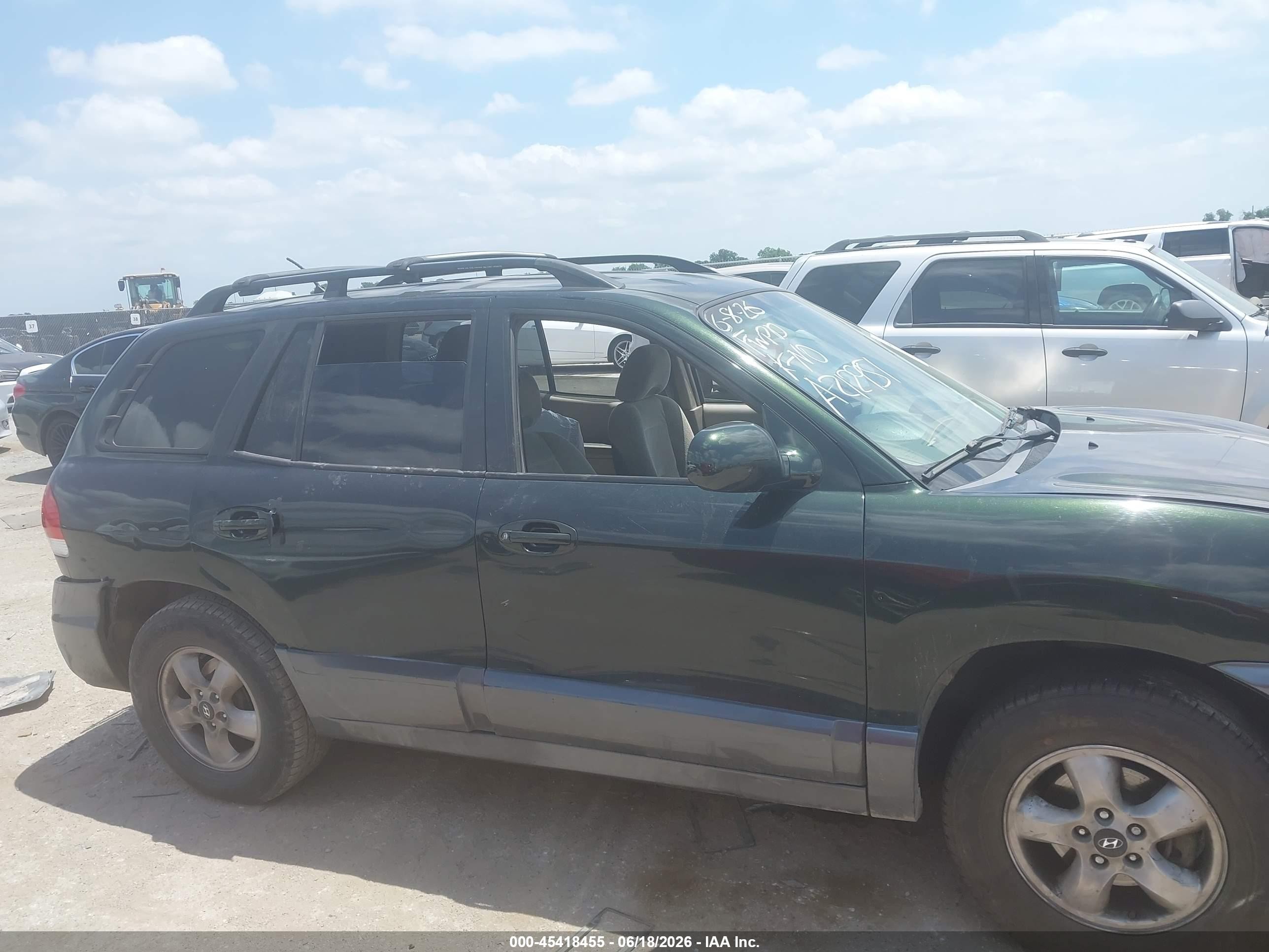 2006 Hyundai Santa Fe Gls Green vin: KM8SC13D36U111479