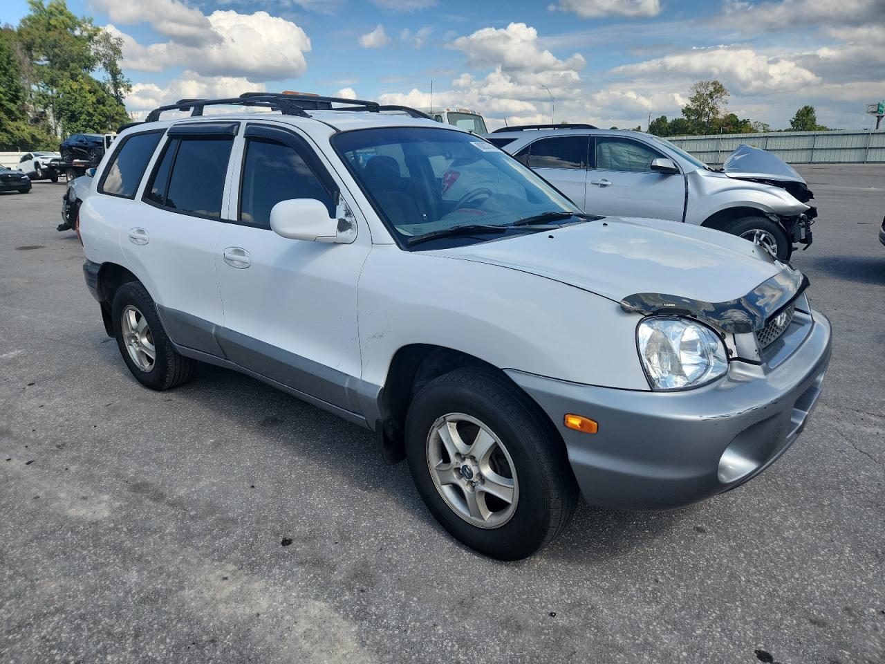 2003 Hyundai Santa Fe Gls White vin: KM8SC13D43U439148