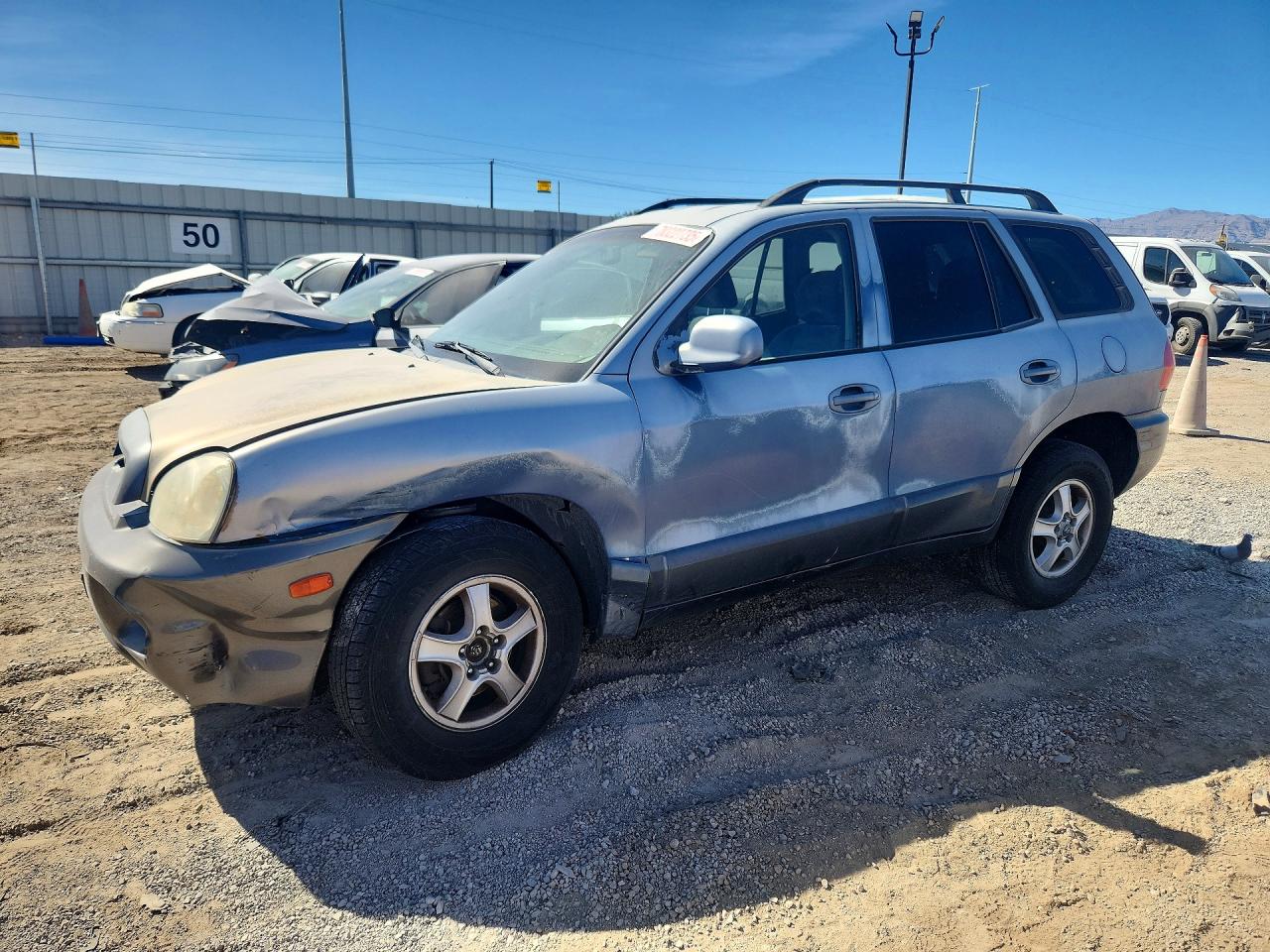 2003 Hyundai Santa Fe G Silver vin: KM8SC13D43U475969