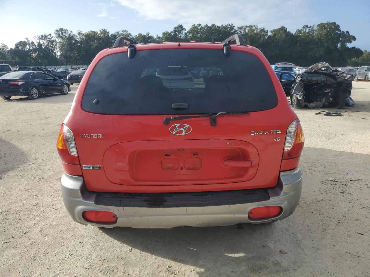 2003 Hyundai Santa Fe Gls Red vin: KM8SC13D43U555658