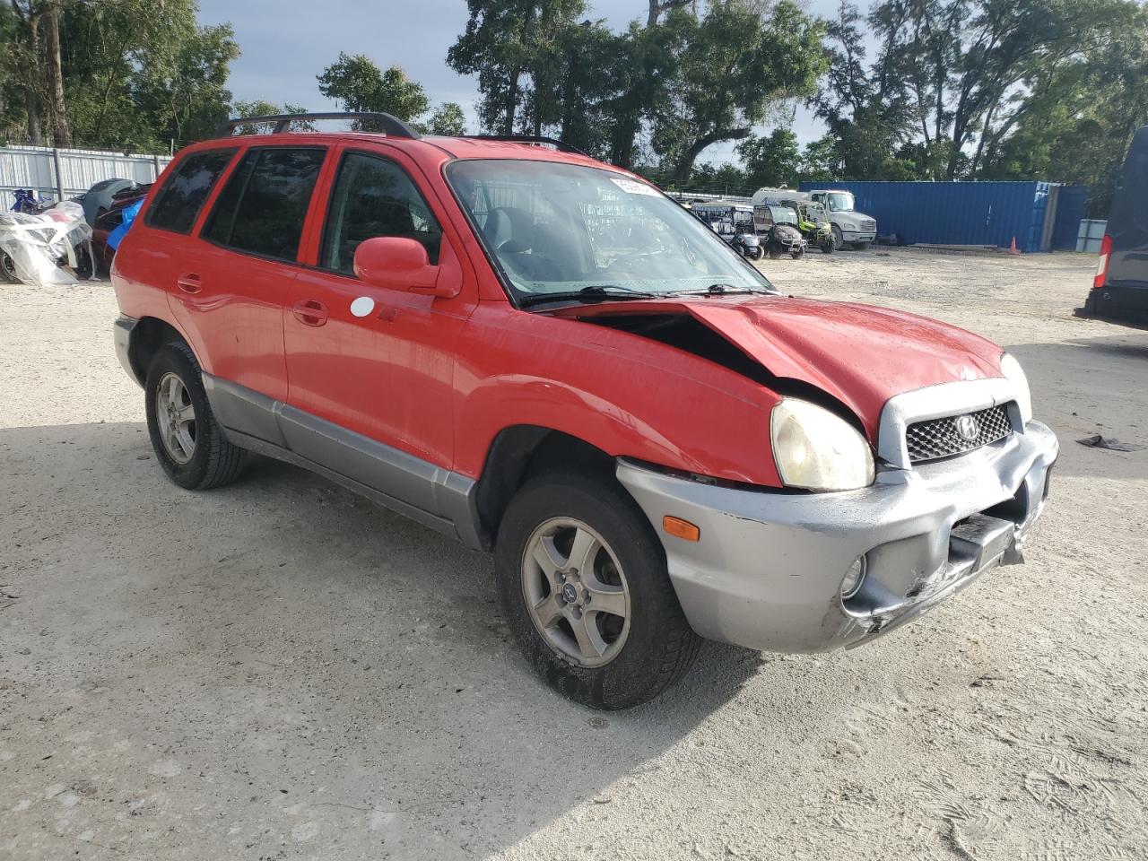 2003 Hyundai Santa Fe Gls Red vin: KM8SC13D43U555658
