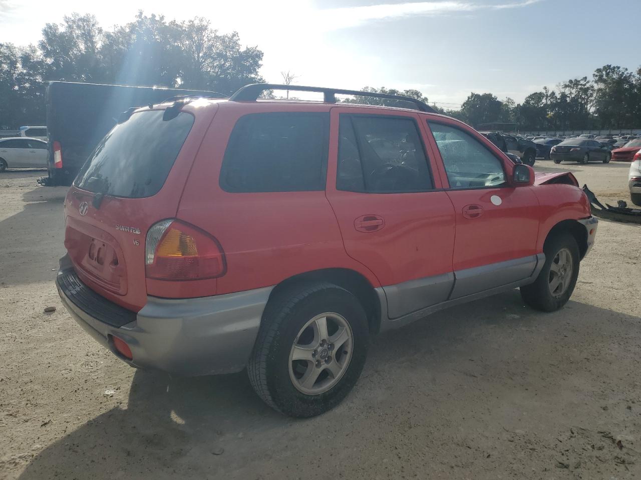 2003 Hyundai Santa Fe Gls Red vin: KM8SC13D43U555658