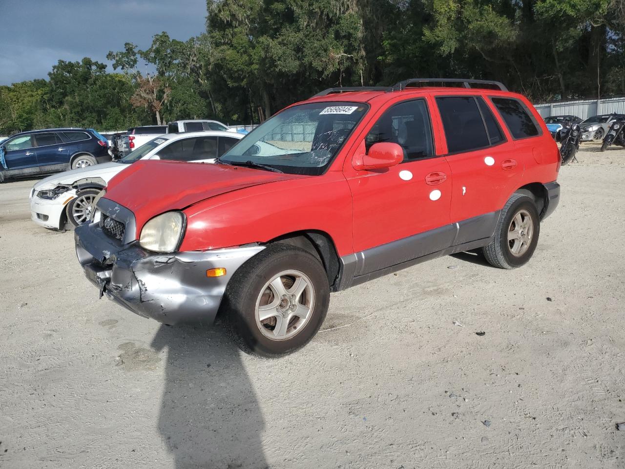 2003 Hyundai Santa Fe Gls Red vin: KM8SC13D43U555658