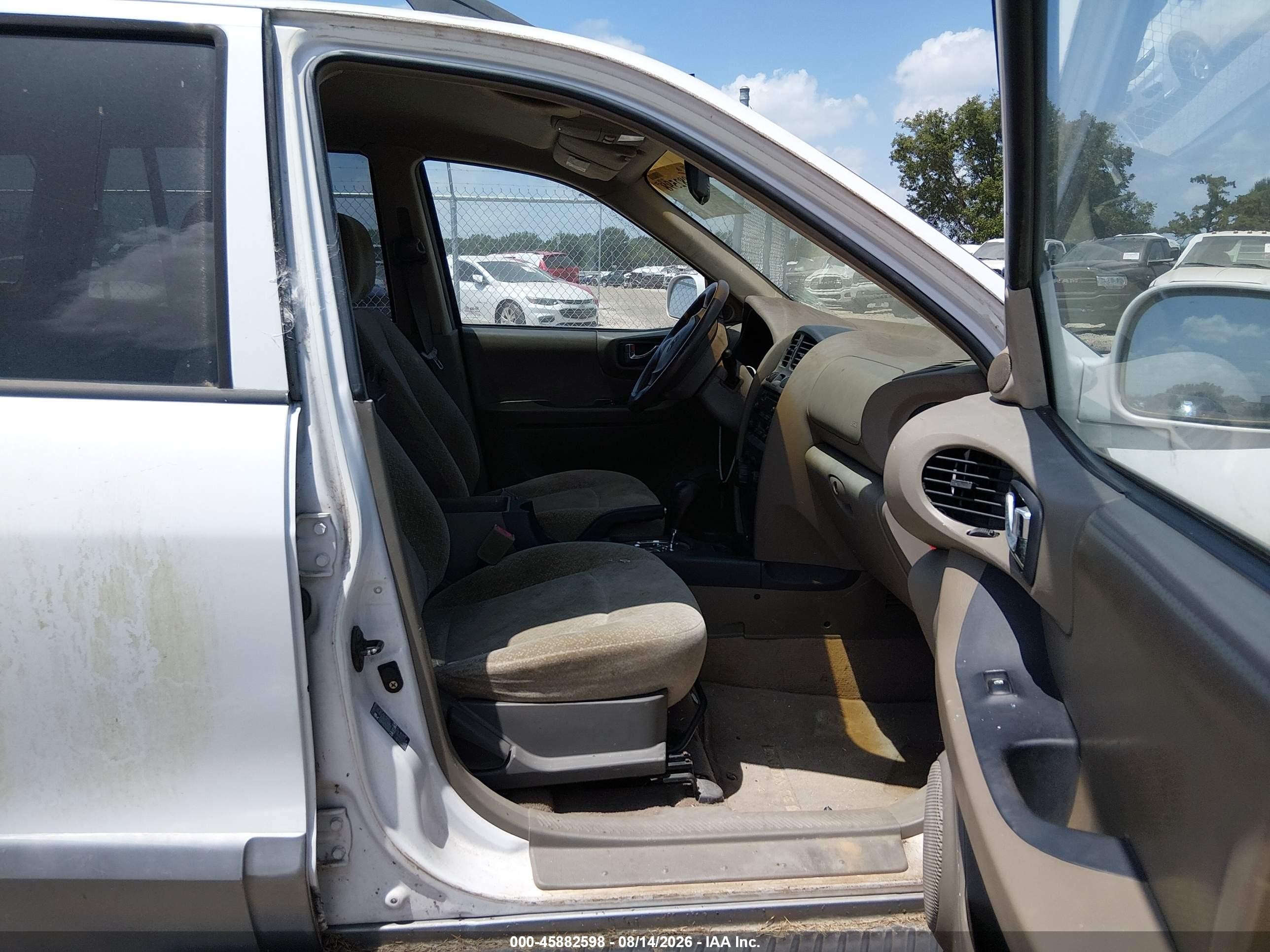2004 Hyundai Santa Fe Gls White vin: KM8SC13D44U639058