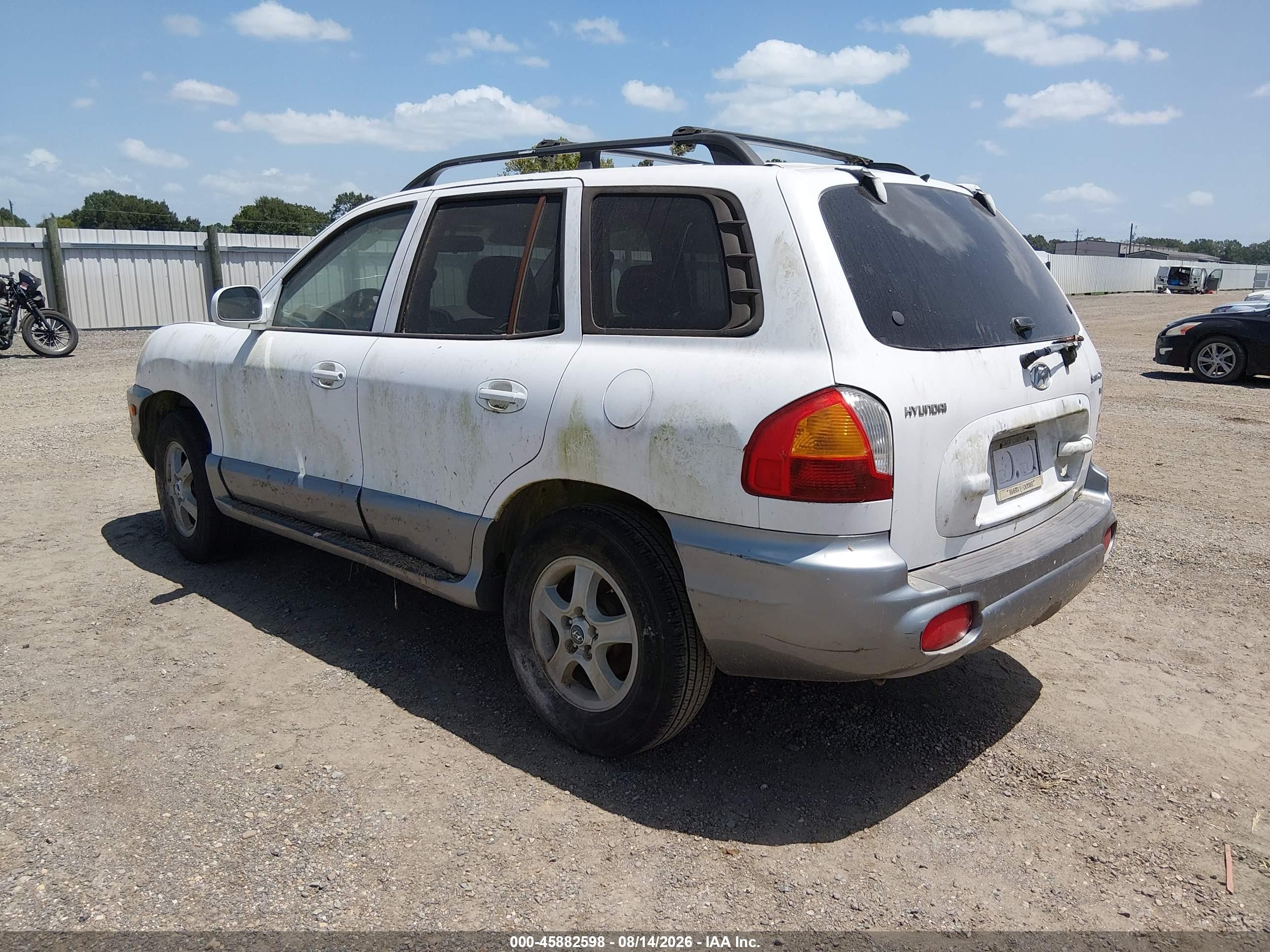 2004 Hyundai Santa Fe Gls White vin: KM8SC13D44U639058