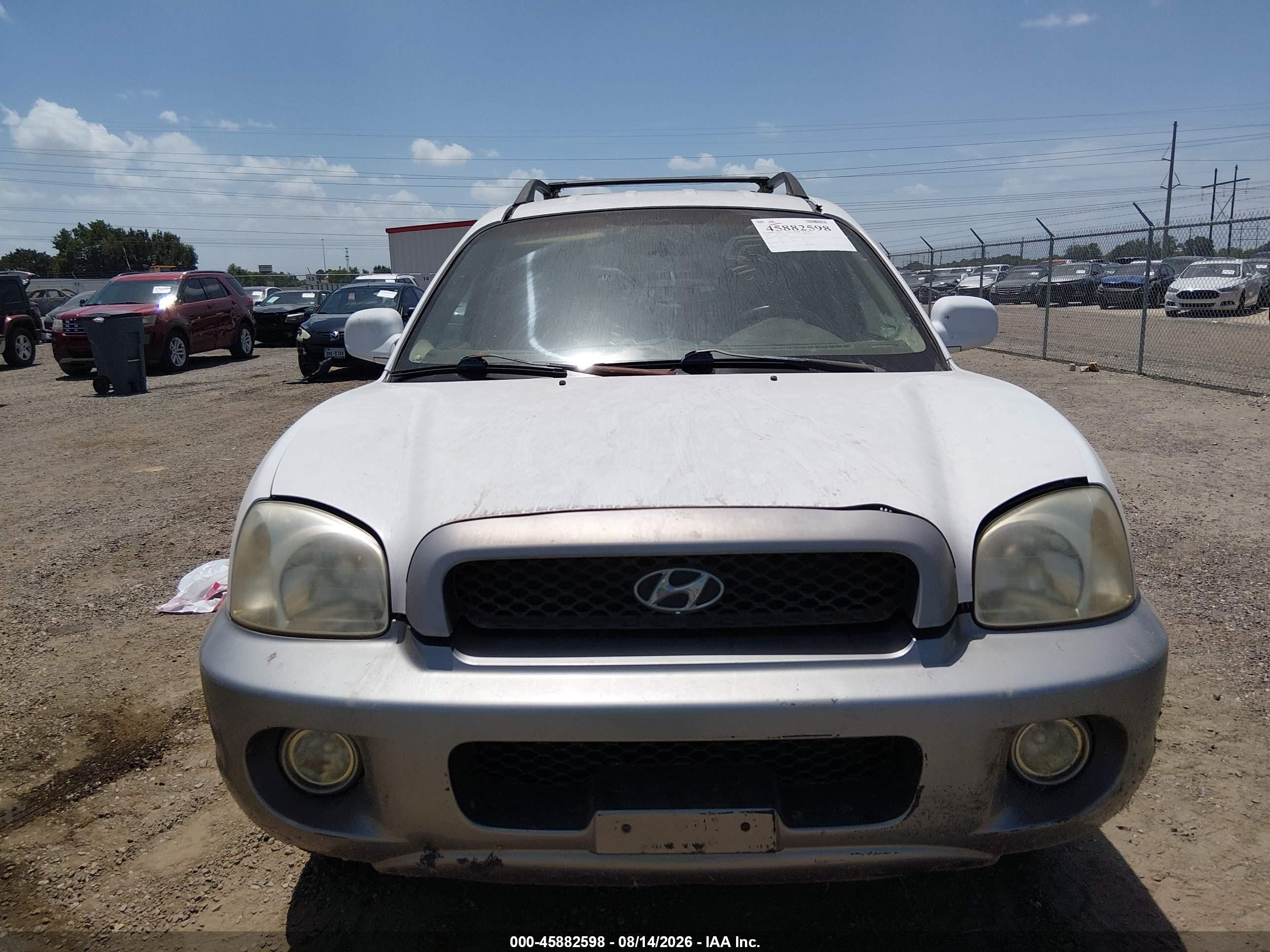 2004 Hyundai Santa Fe Gls White vin: KM8SC13D44U639058