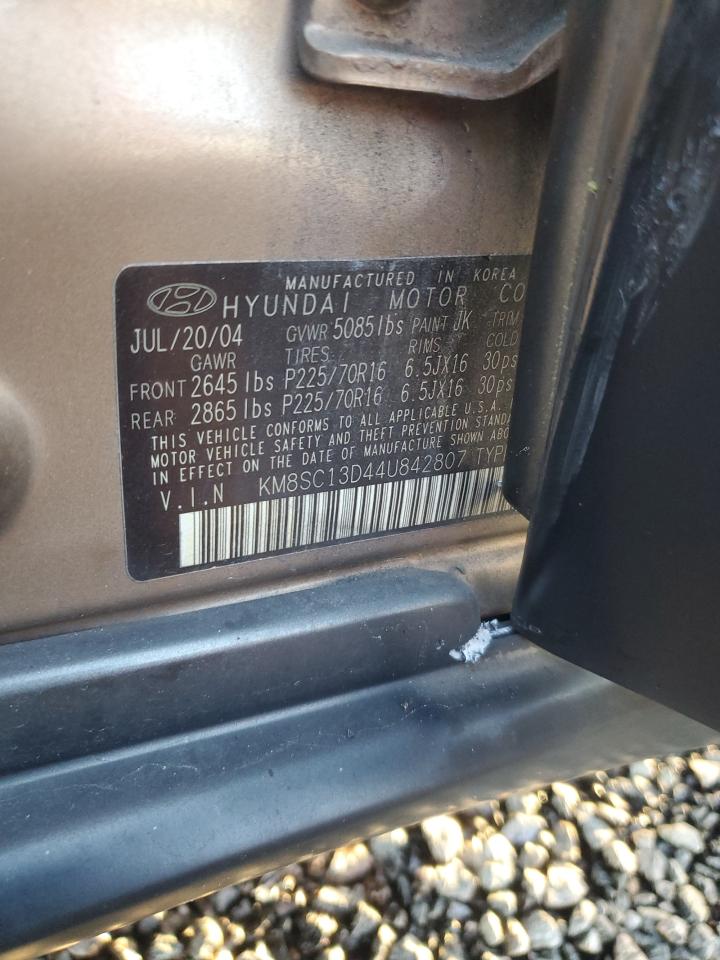 2004 Hyundai Santa Fe Gls Gold vin: KM8SC13D44U842807