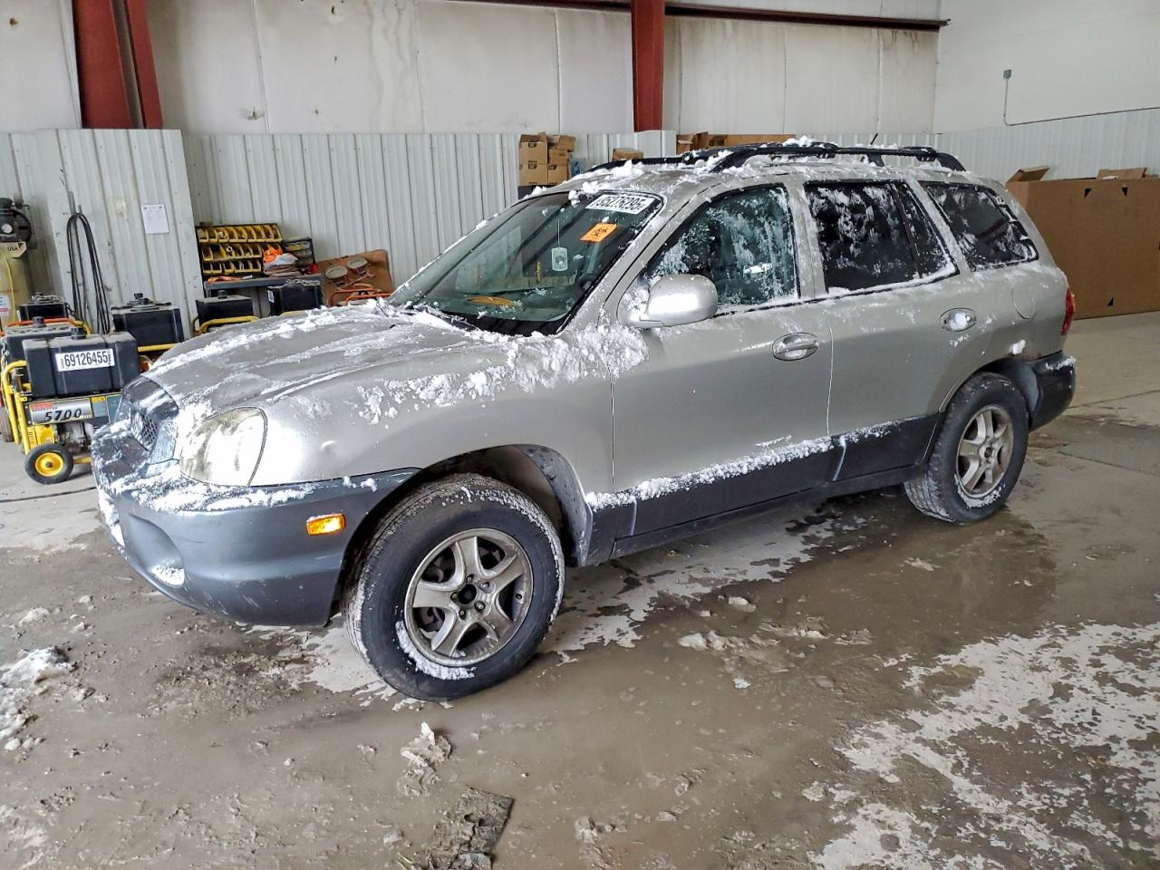 2004 Hyundai Santa Fe Gls Silver vin: KM8SC13D44U853676