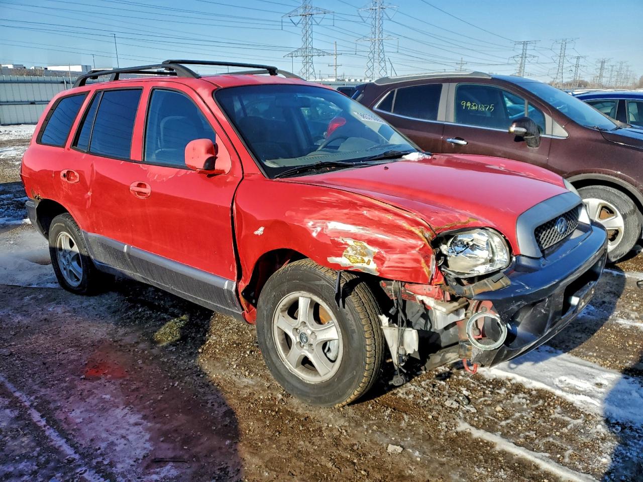 2003 Hyundai Santa Fe Gls Red vin: KM8SC13D53U523642