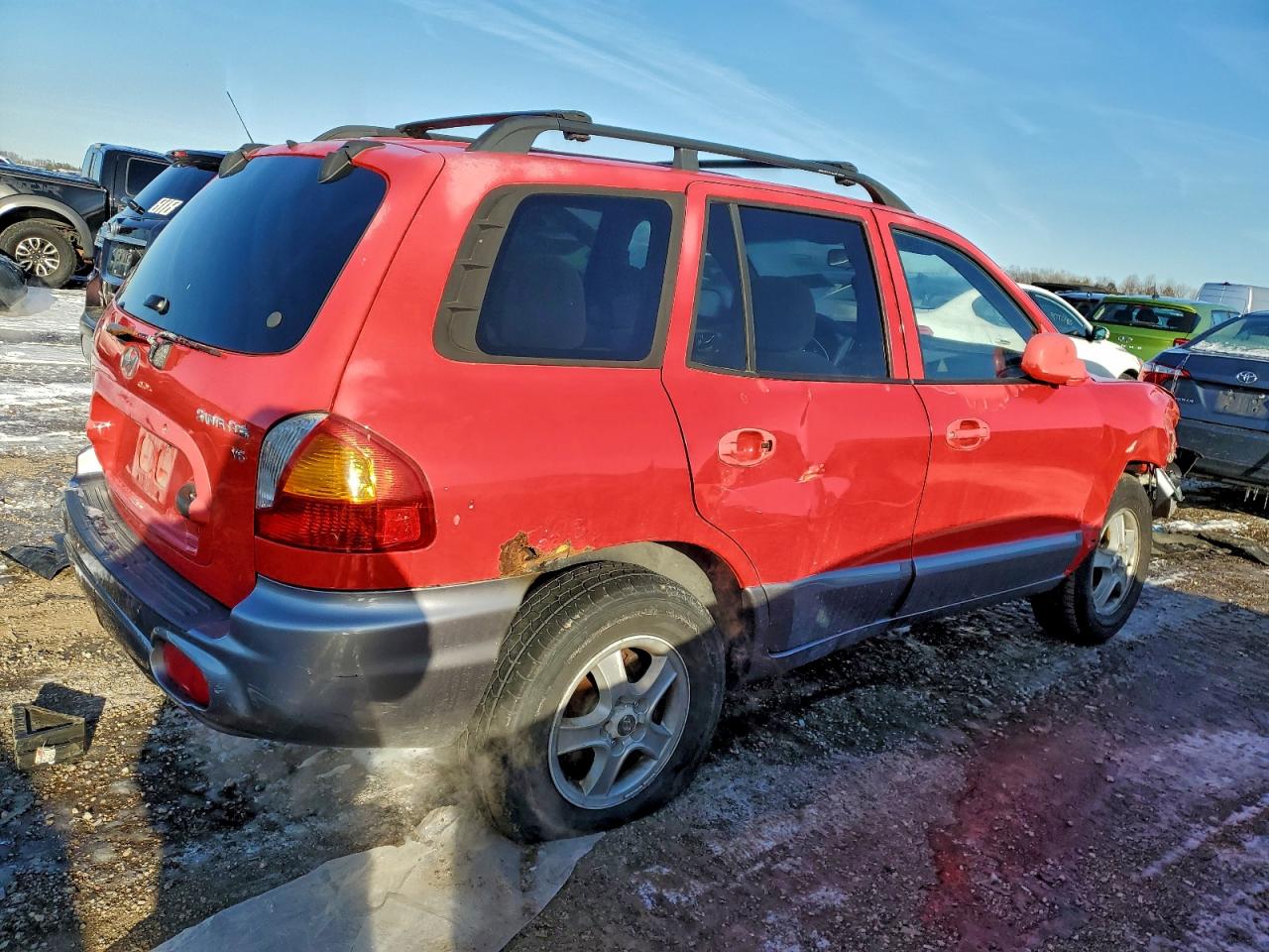 2003 Hyundai Santa Fe Gls Red vin: KM8SC13D53U523642