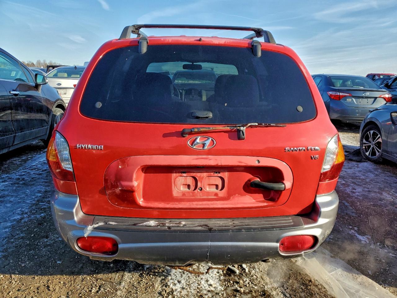 2003 Hyundai Santa Fe Gls Red vin: KM8SC13D53U523642