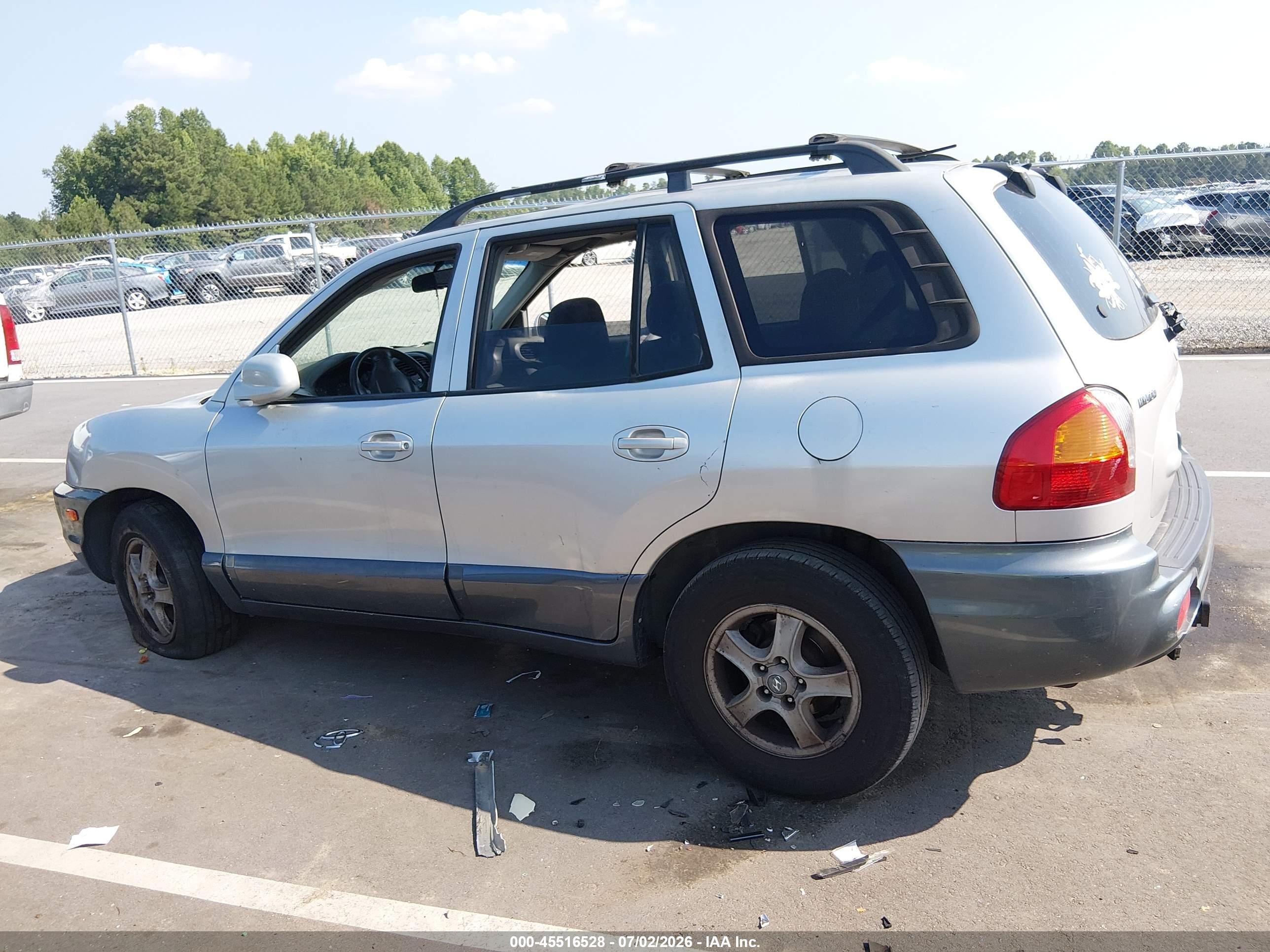 2004 Hyundai Santa Fe Gls Серебряный vin: KM8SC13D54U817172