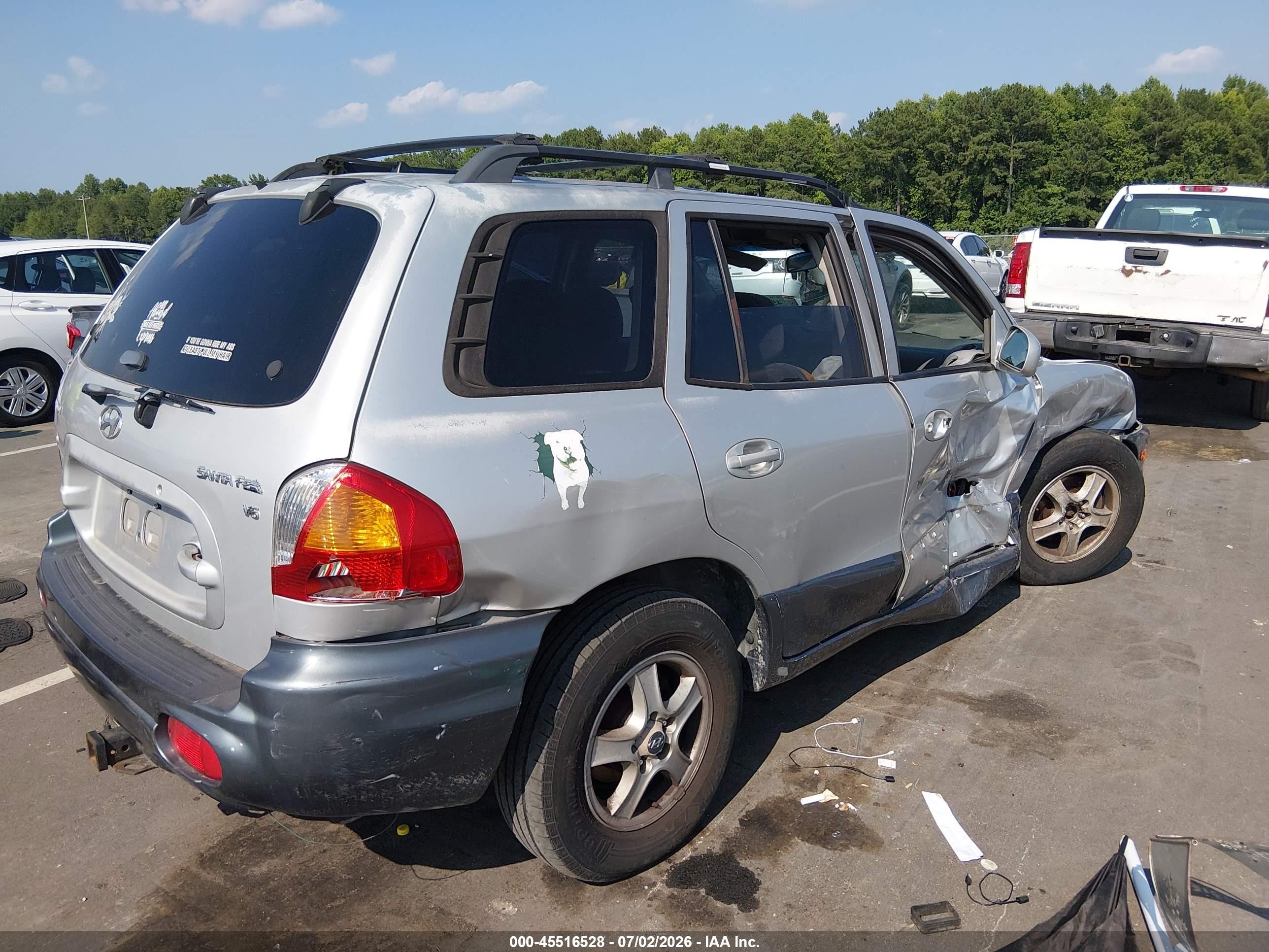 2004 Hyundai Santa Fe Gls Серебряный vin: KM8SC13D54U817172