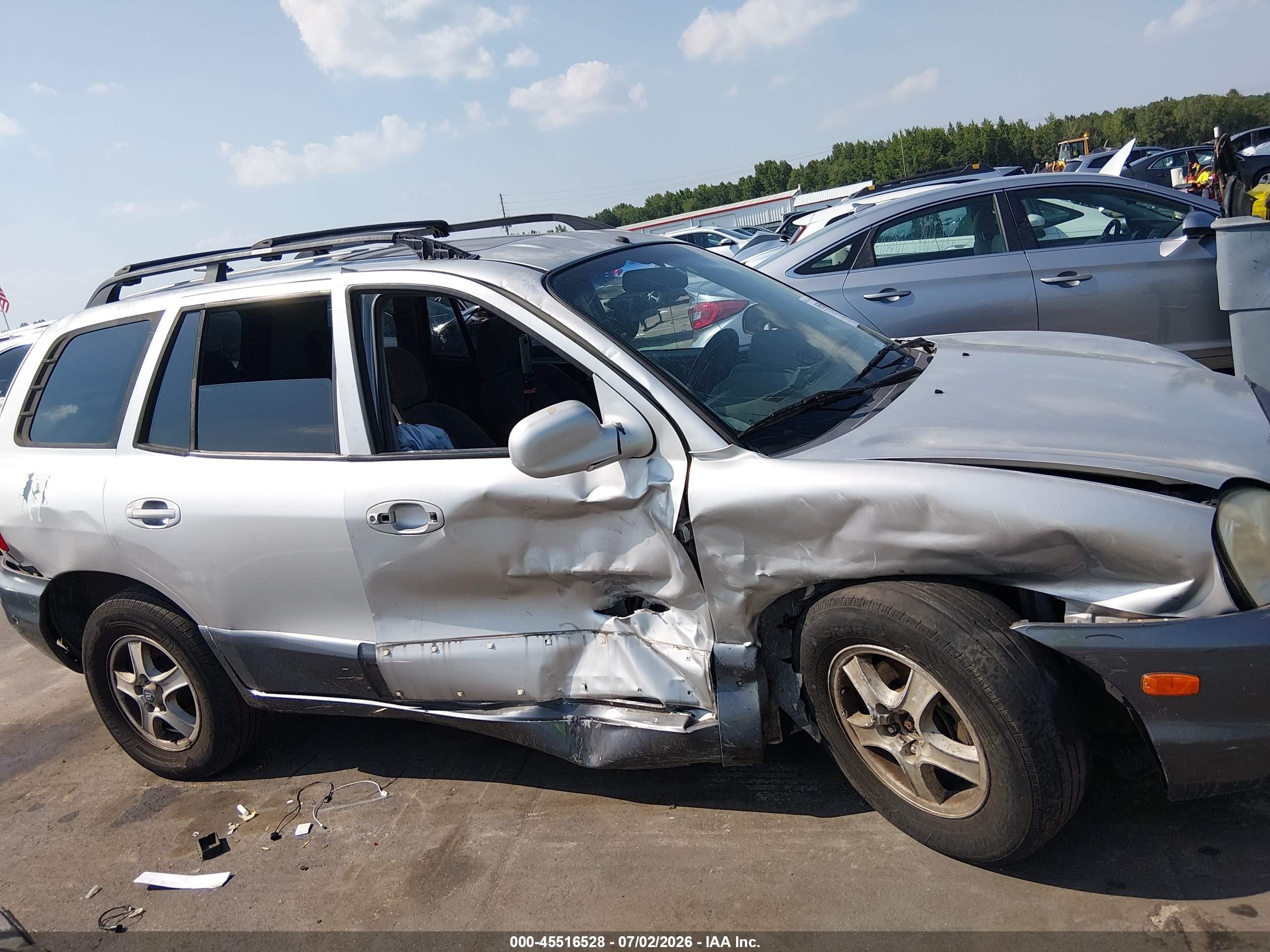 2004 Hyundai Santa Fe Gls Серебряный vin: KM8SC13D54U817172