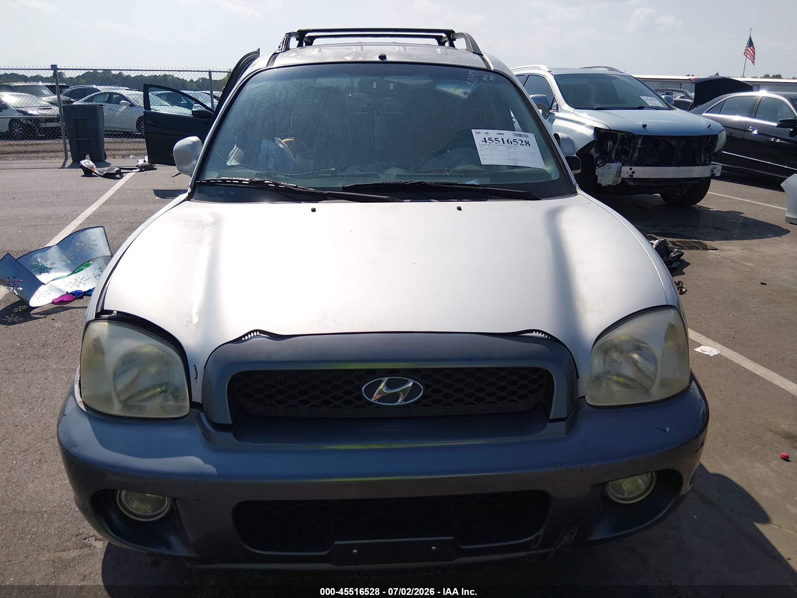 2004 Hyundai Santa Fe Gls Серебряный vin: KM8SC13D54U817172