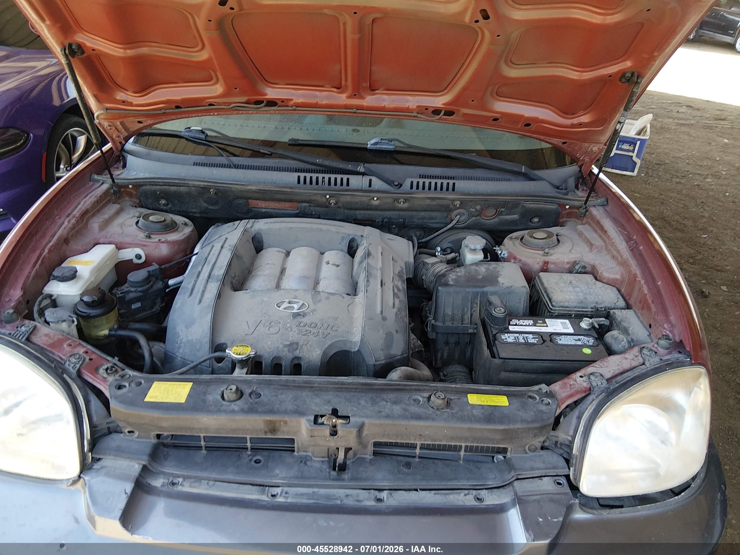 2005 Hyundai Santa Fe Gls Red vin: KM8SC13D55U932047