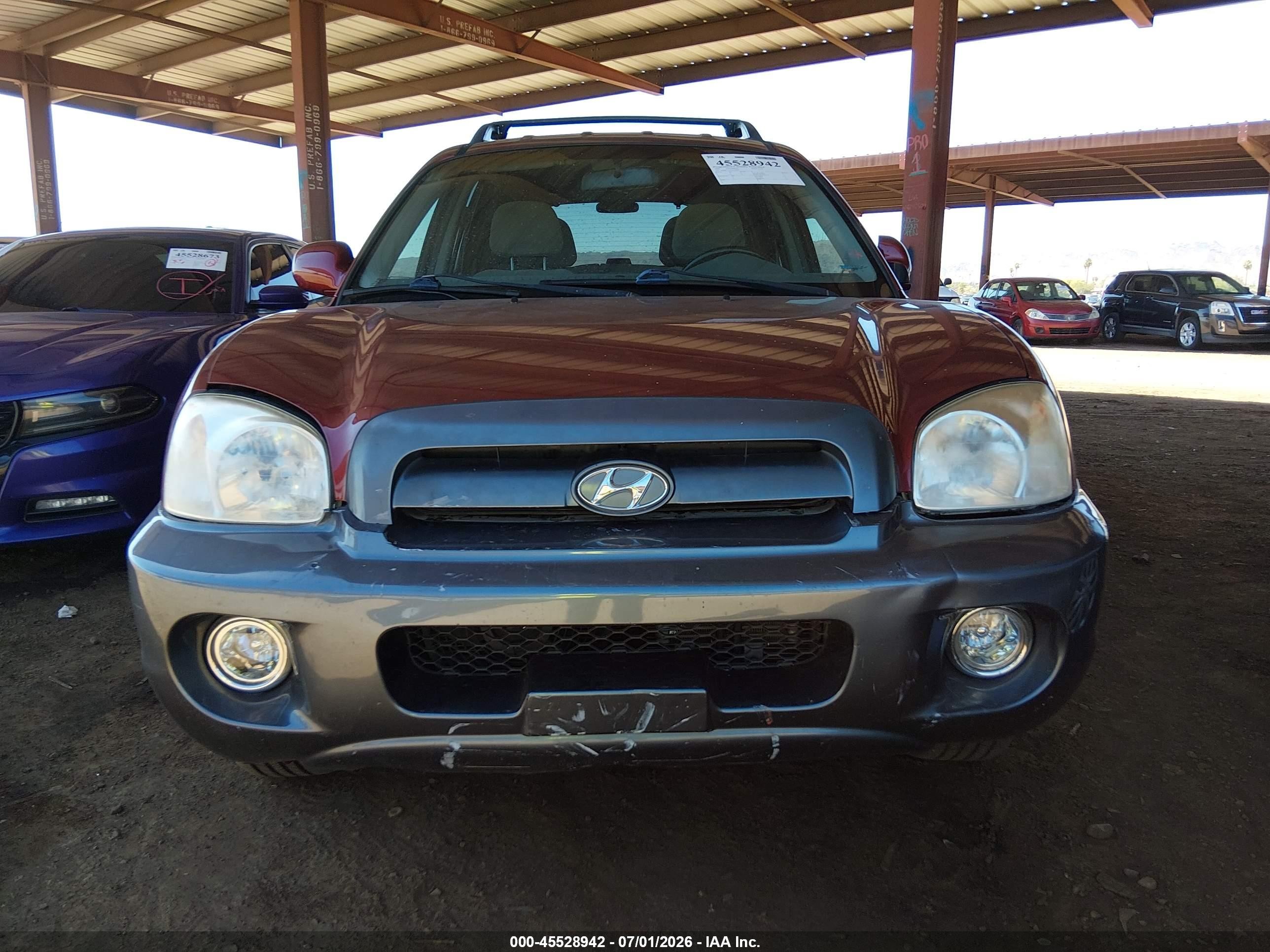 2005 Hyundai Santa Fe Gls Red vin: KM8SC13D55U932047