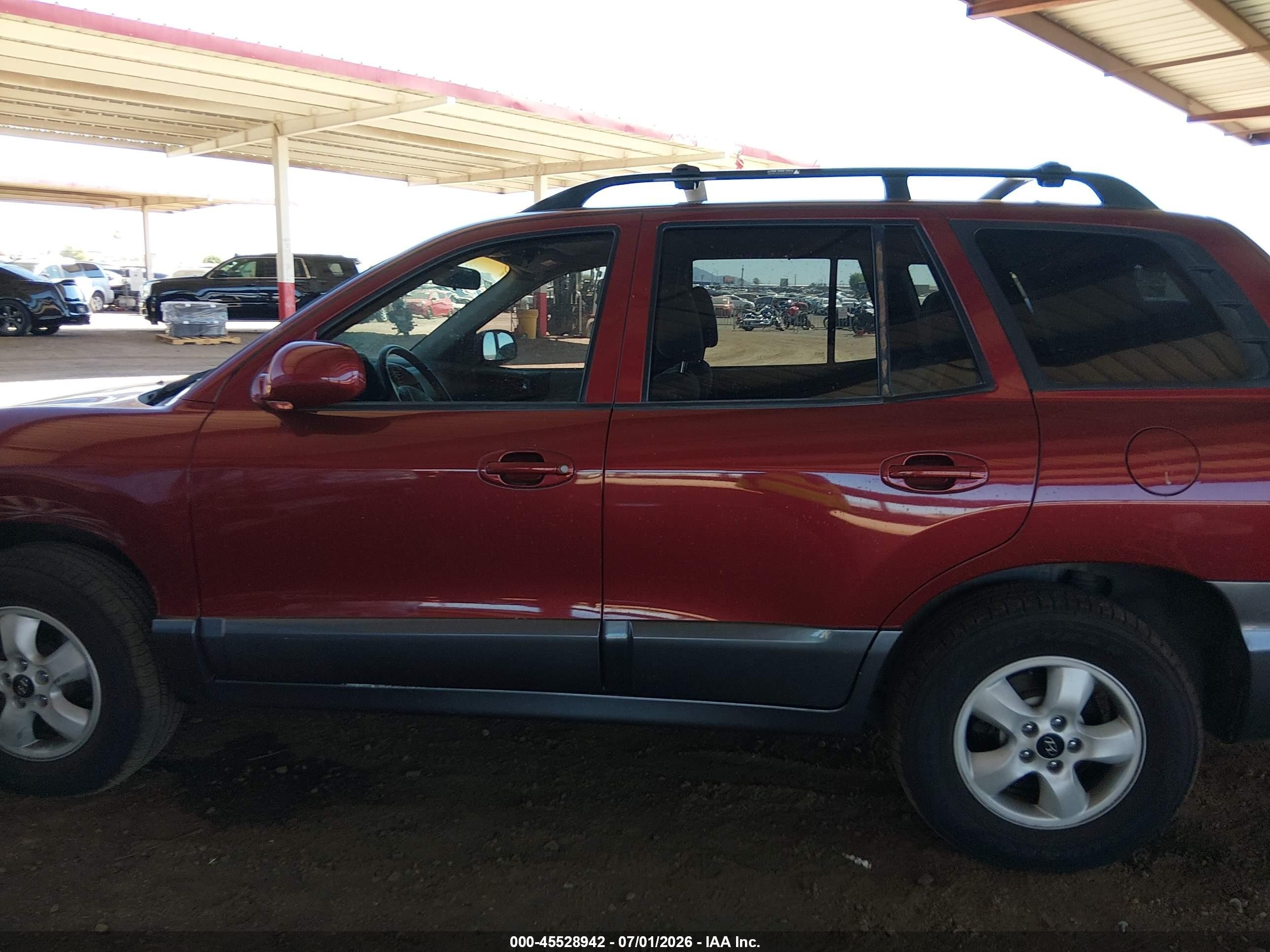 2005 Hyundai Santa Fe Gls Red vin: KM8SC13D55U932047