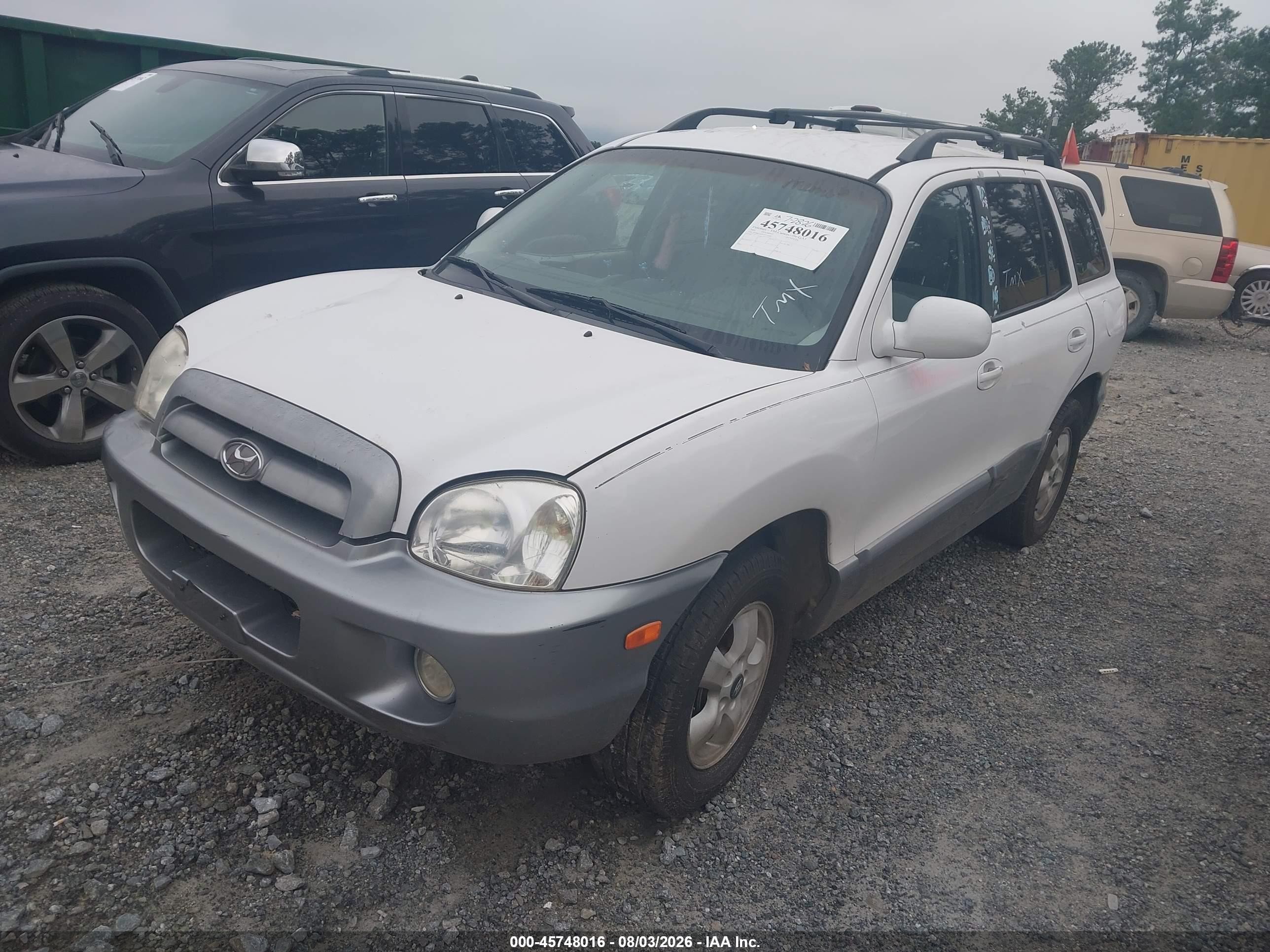 2005 Hyundai Santa Fe Gls White vin: KM8SC13D55U947339