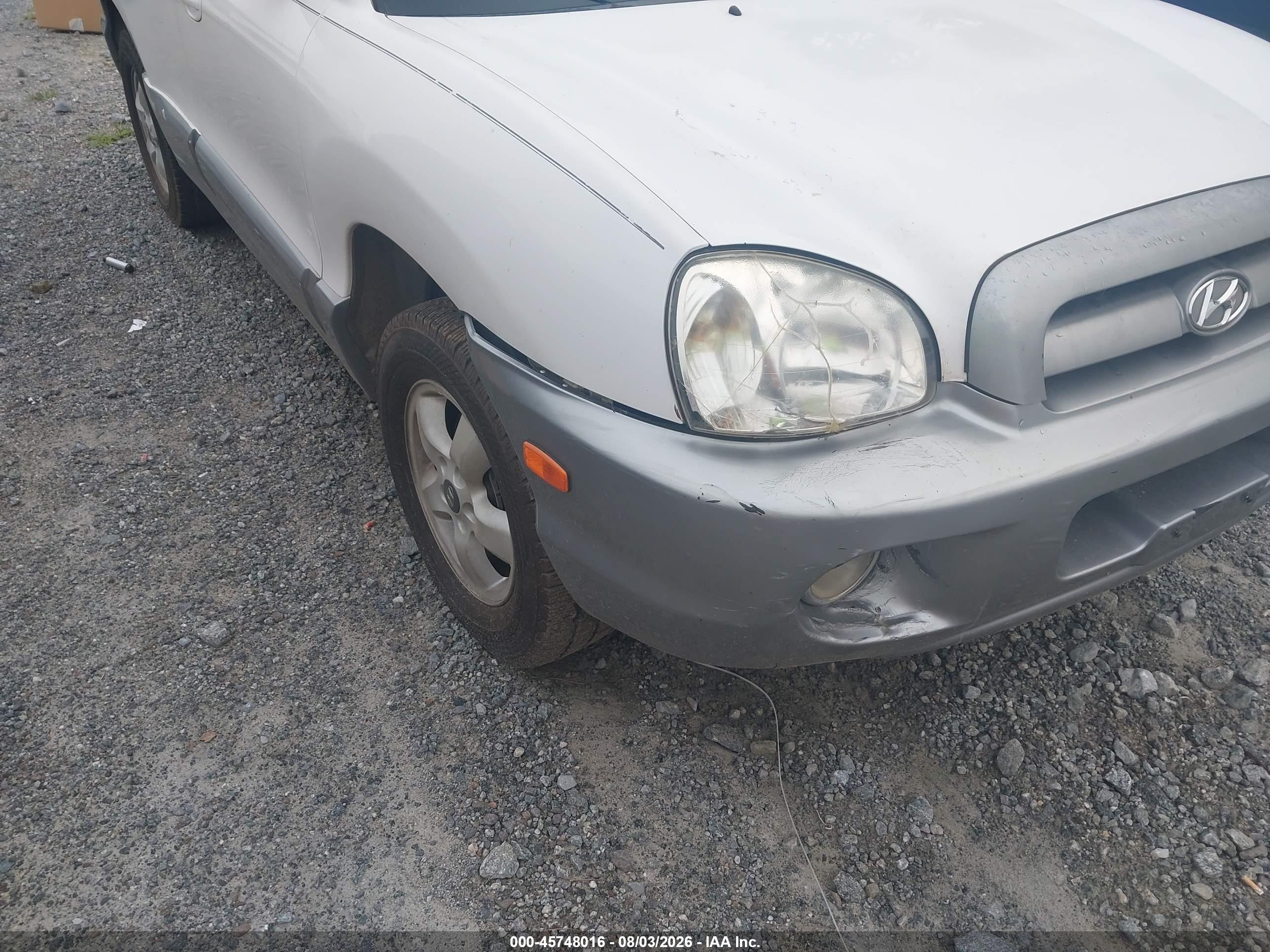 2005 Hyundai Santa Fe Gls White vin: KM8SC13D55U947339