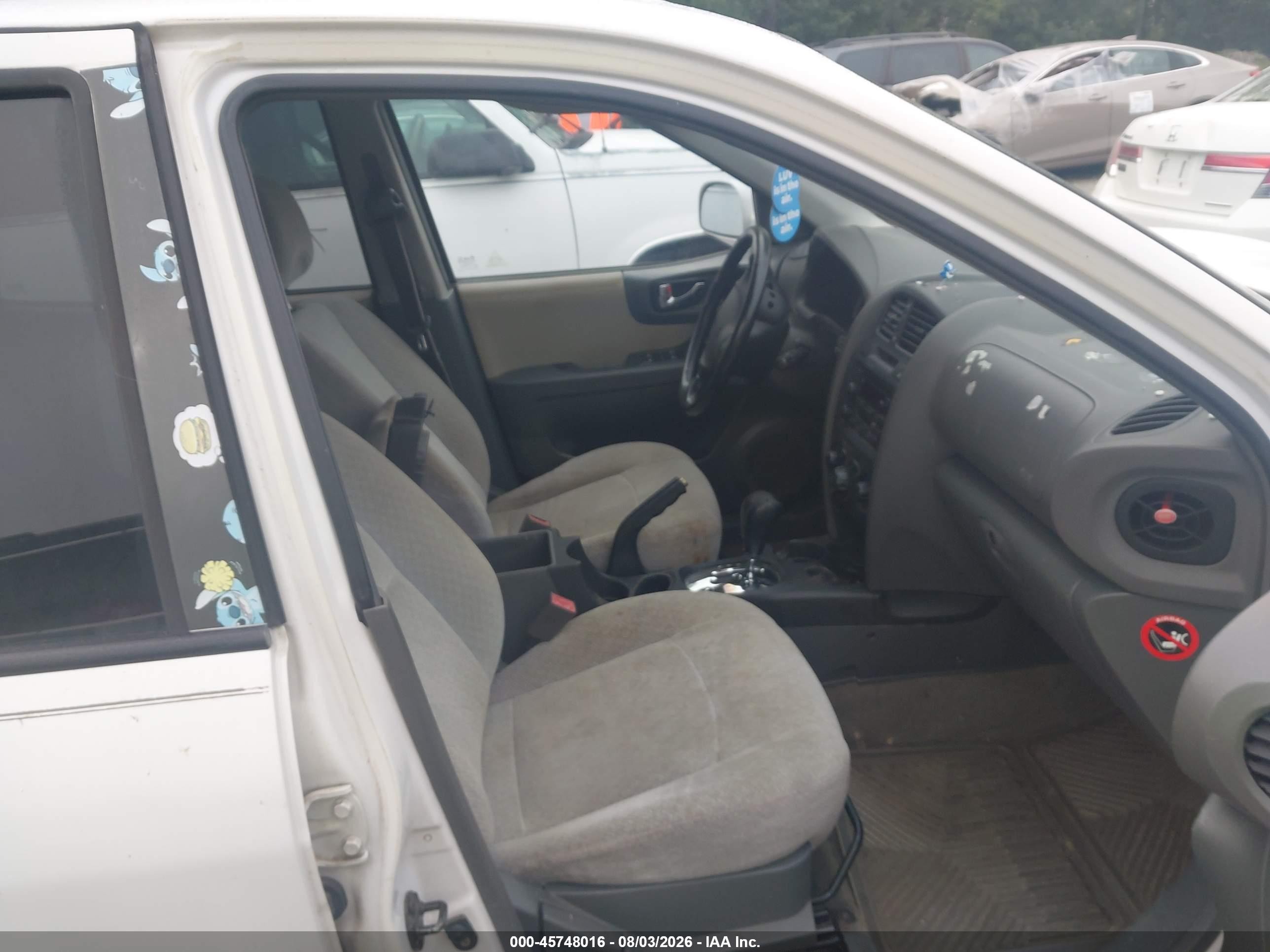 2005 Hyundai Santa Fe Gls White vin: KM8SC13D55U947339