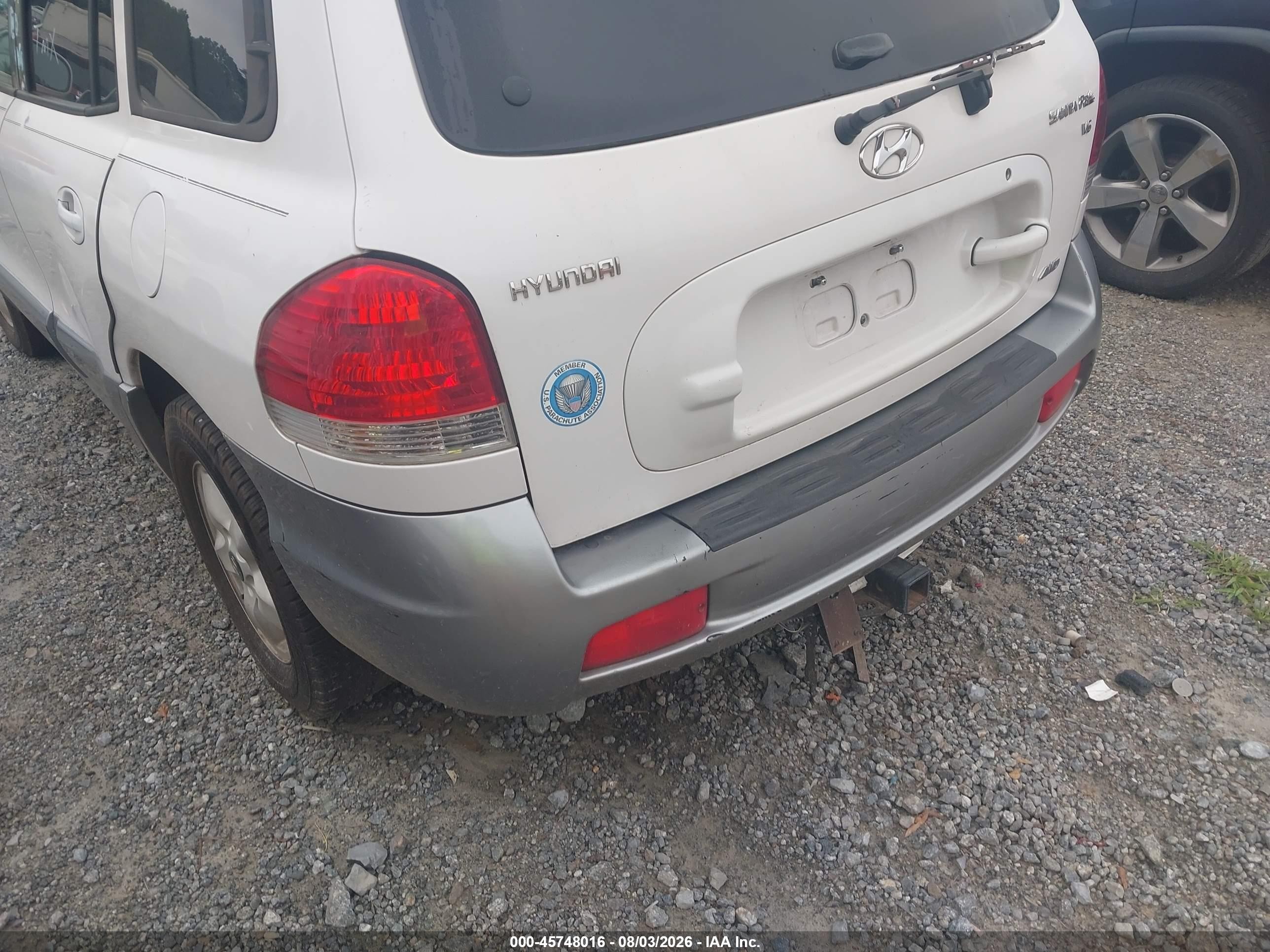 2005 Hyundai Santa Fe Gls White vin: KM8SC13D55U947339