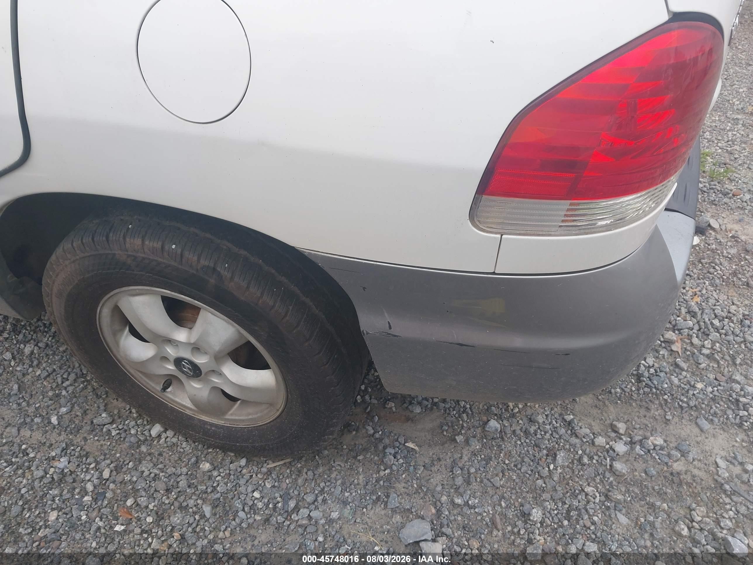 2005 Hyundai Santa Fe Gls White vin: KM8SC13D55U947339