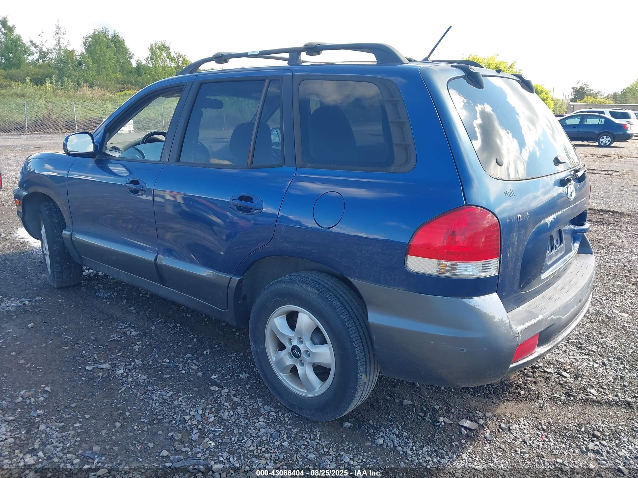 2006 Hyundai Santa Fe Gls Blue vin: KM8SC13D56U087234