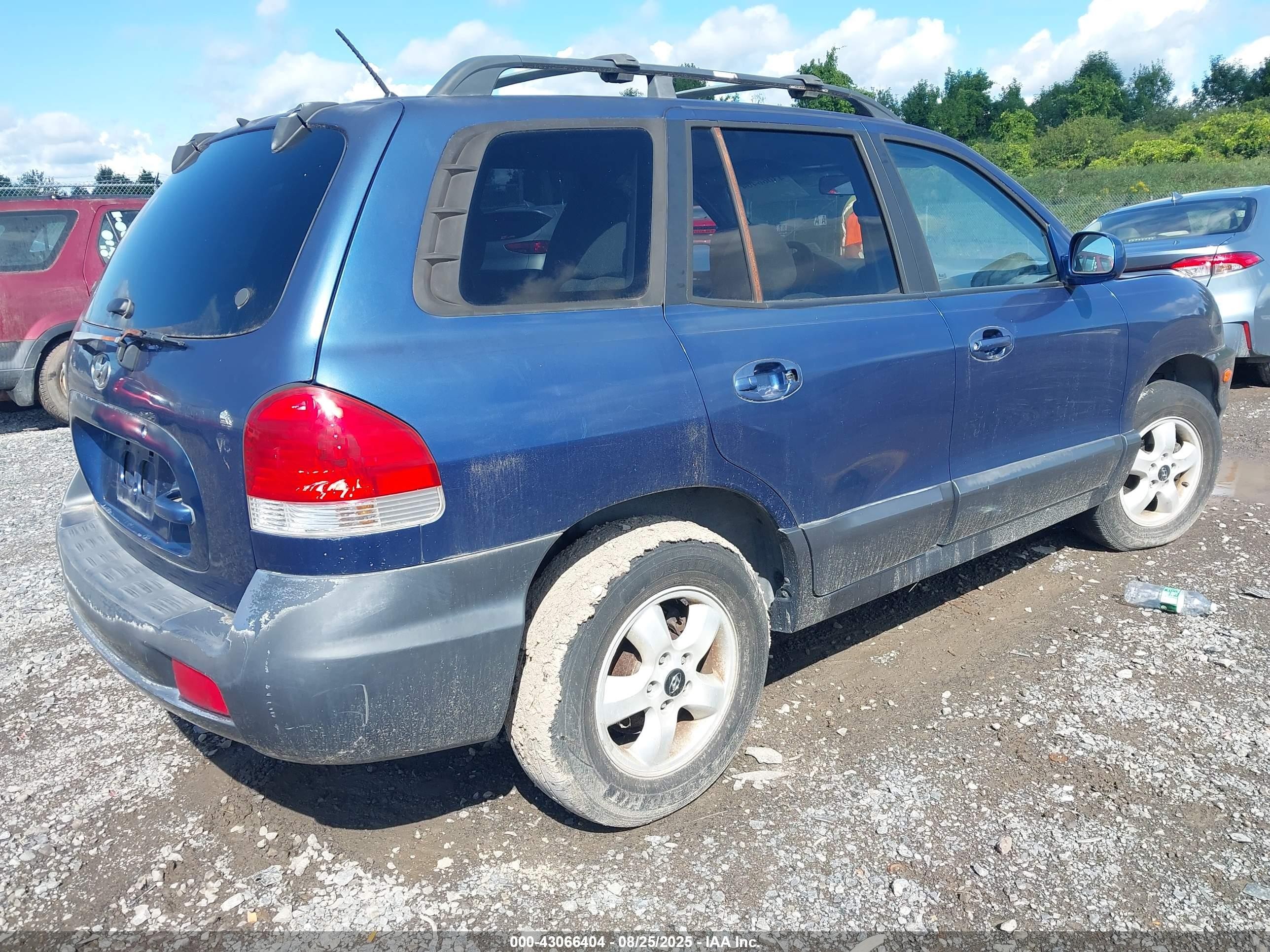 2006 Hyundai Santa Fe Gls Blue vin: KM8SC13D56U087234