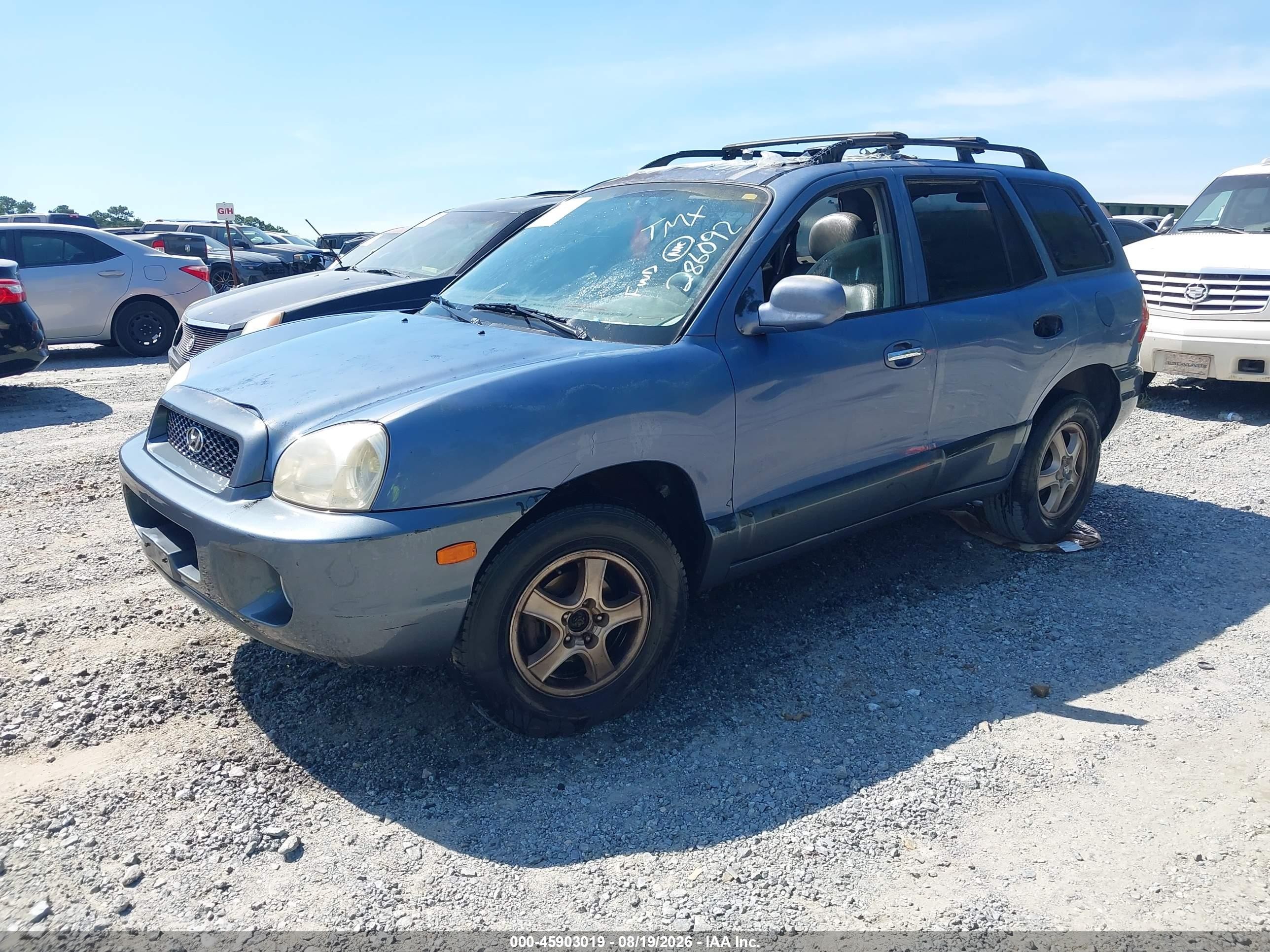 2002 Hyundai Santa Fe Gls/lx Синий vin: KM8SC13D62U286092