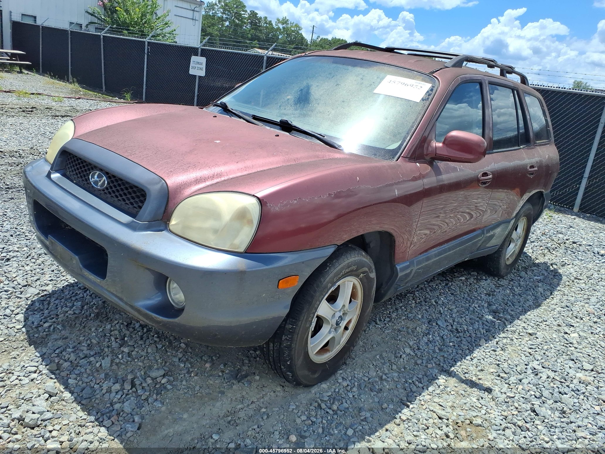 2004 Hyundai Santa Fe Gls/lx Red vin: KM8SC13D64U650496