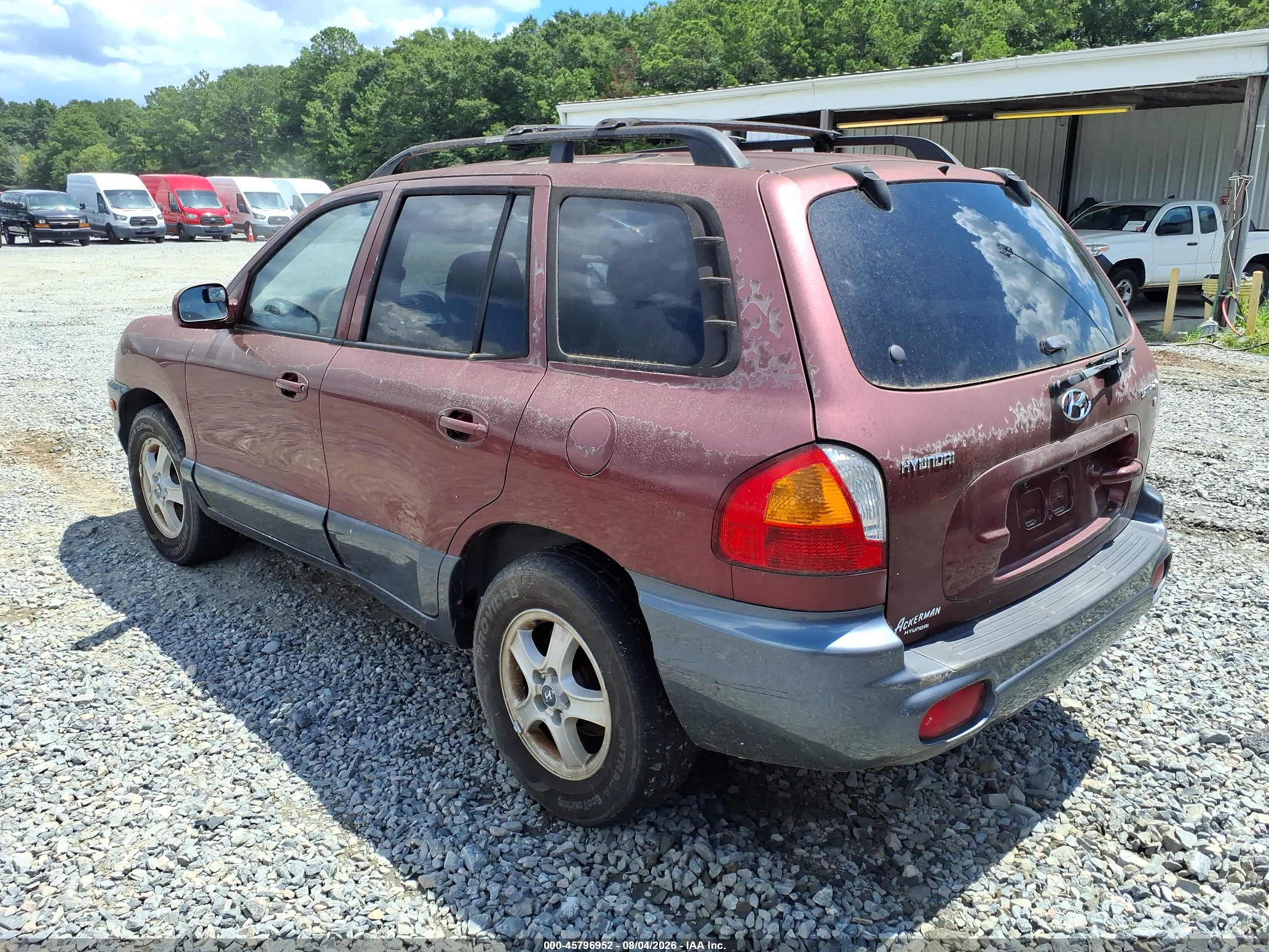 2004 Hyundai Santa Fe Gls/lx Red vin: KM8SC13D64U650496