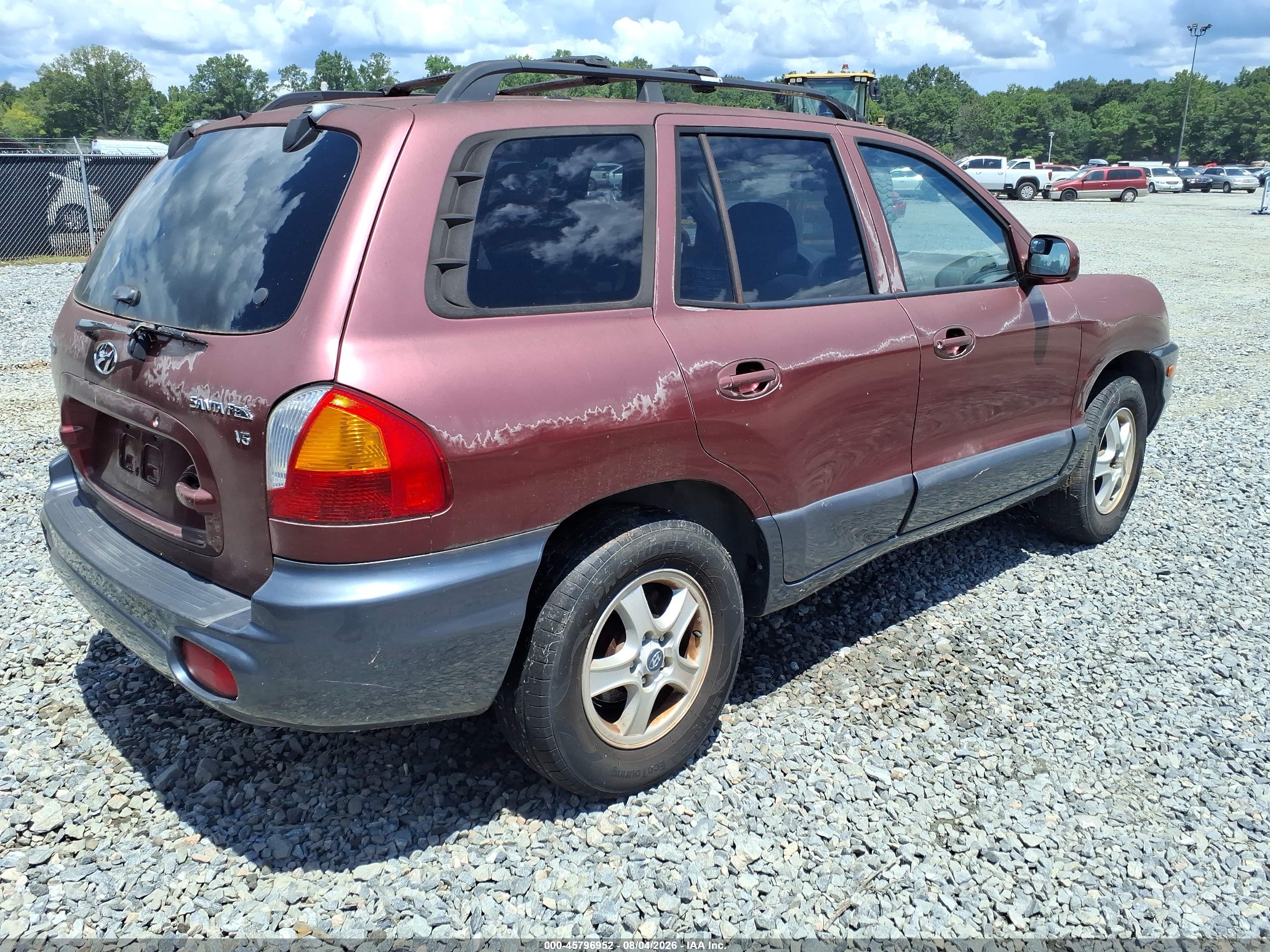 2004 Hyundai Santa Fe Gls/lx Red vin: KM8SC13D64U650496