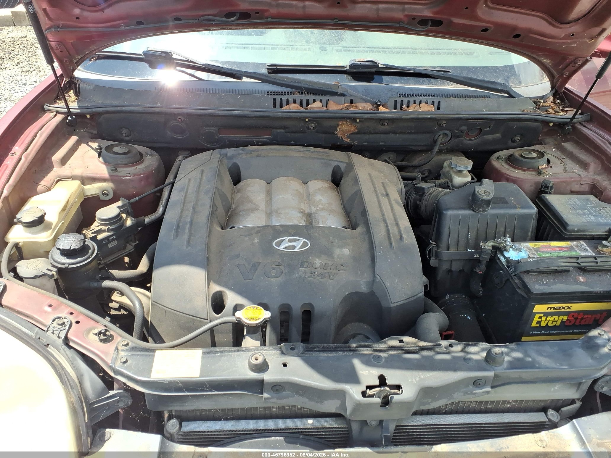 2004 Hyundai Santa Fe Gls/lx Red vin: KM8SC13D64U650496