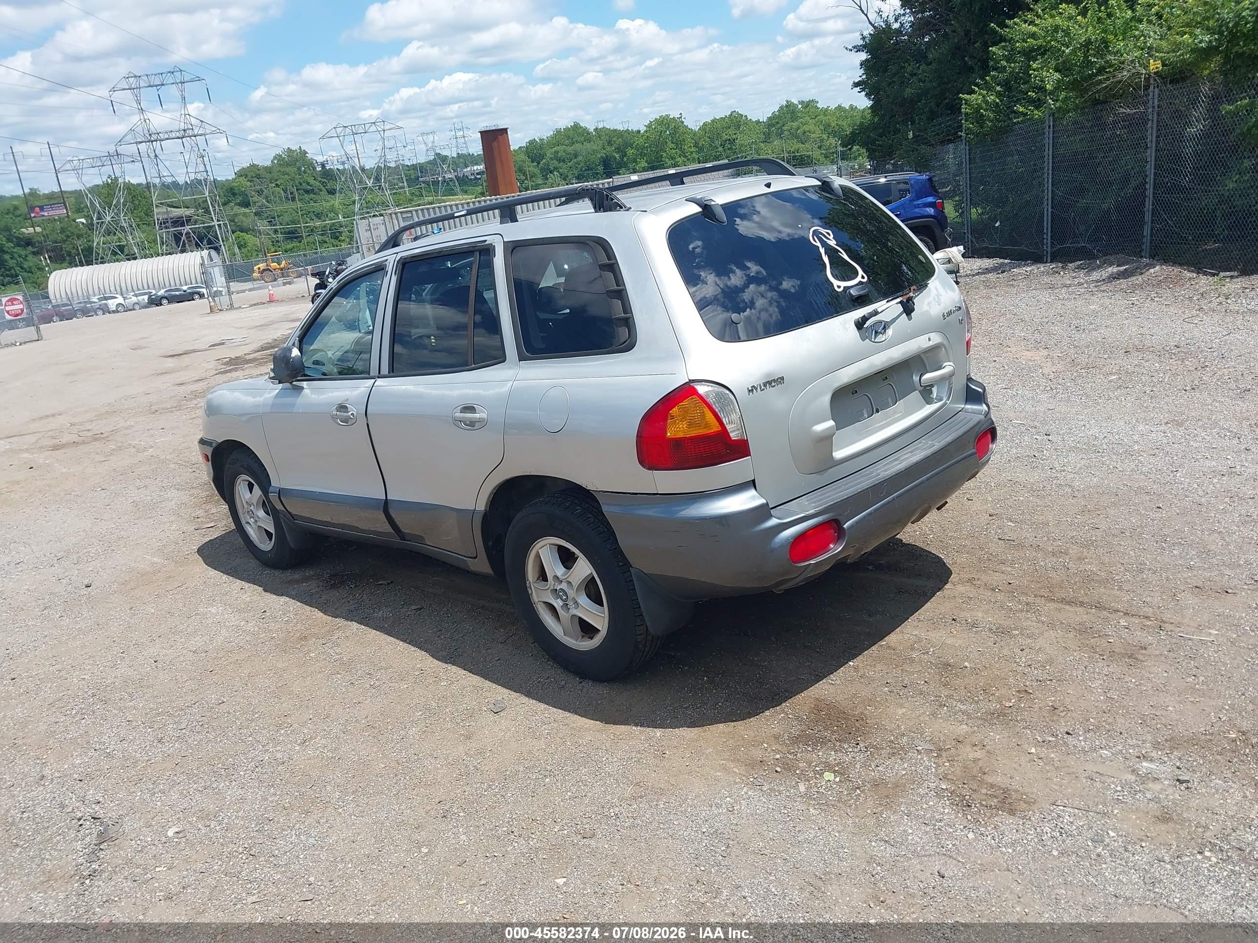 2004 Hyundai Santa Fe Gls Серебряный vin: KM8SC13D64U705206