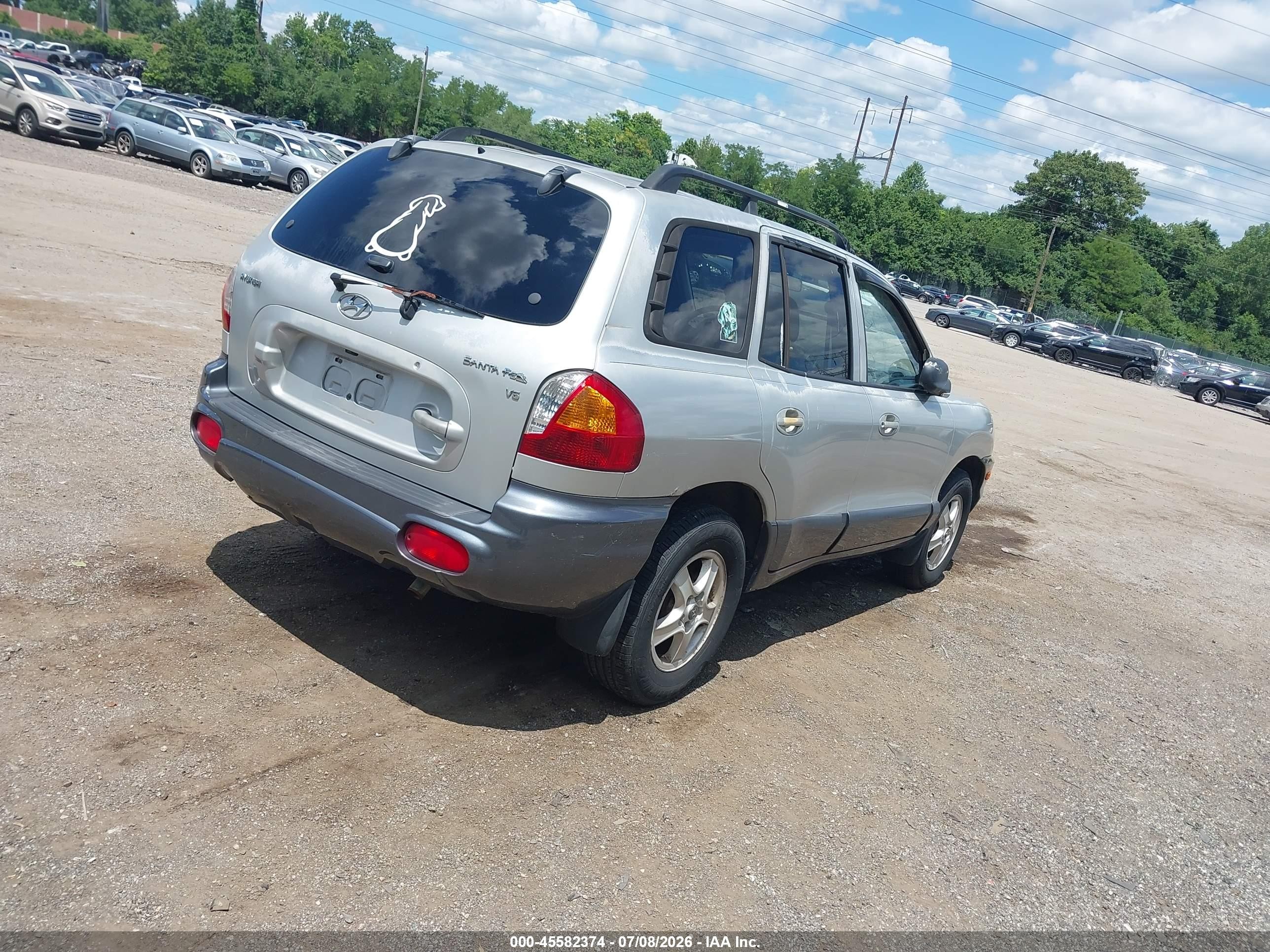 2004 Hyundai Santa Fe Gls Серебряный vin: KM8SC13D64U705206