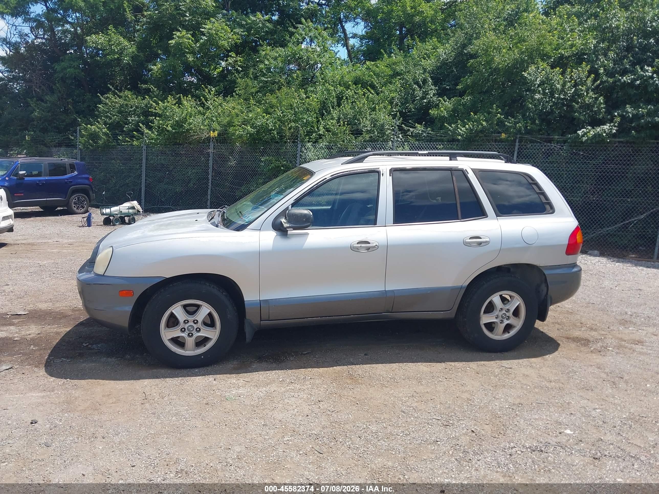 2004 Hyundai Santa Fe Gls Серебряный vin: KM8SC13D64U705206