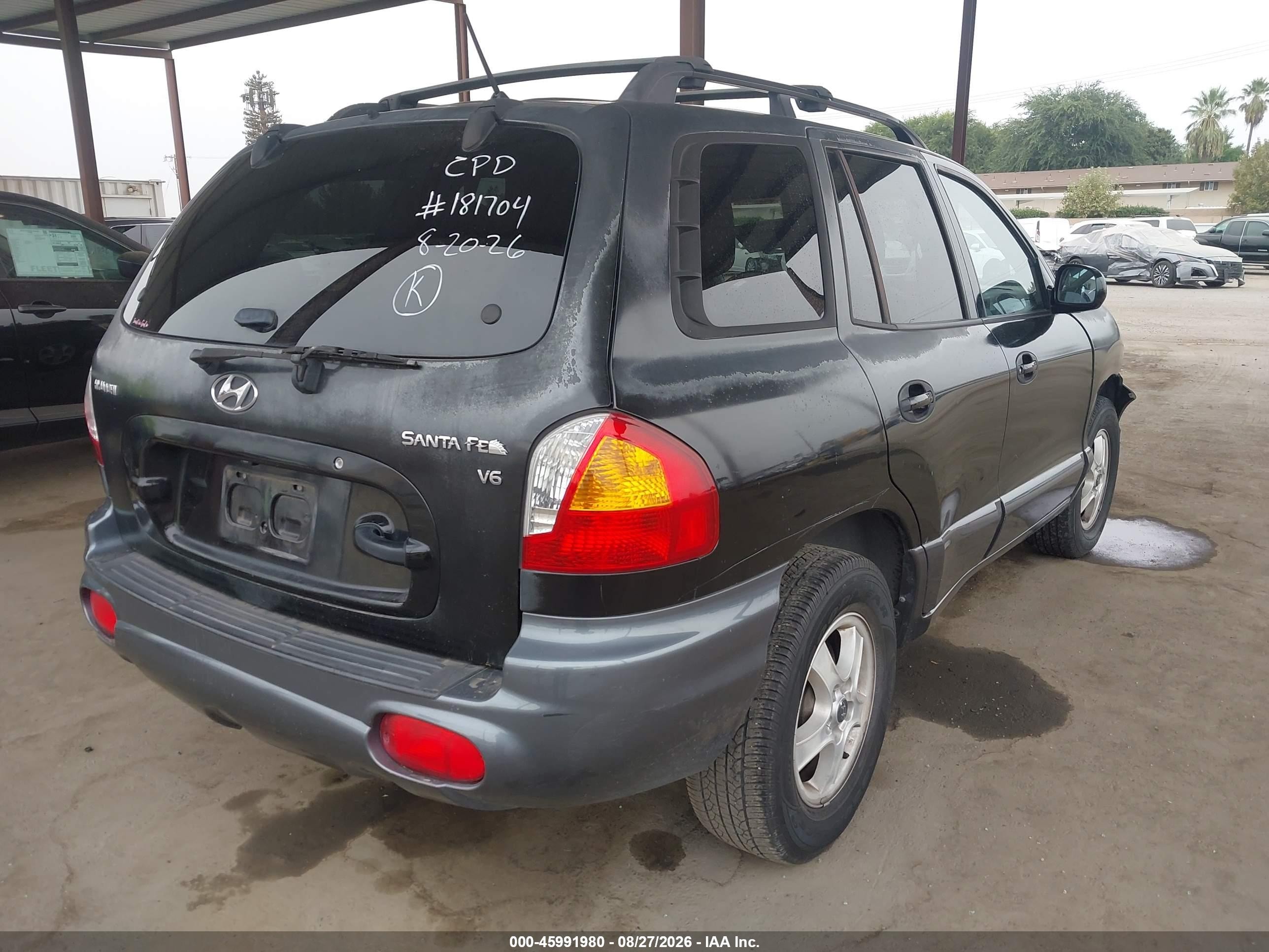 2004 Hyundai Santa Fe Gls Black vin: KM8SC13D64U839620