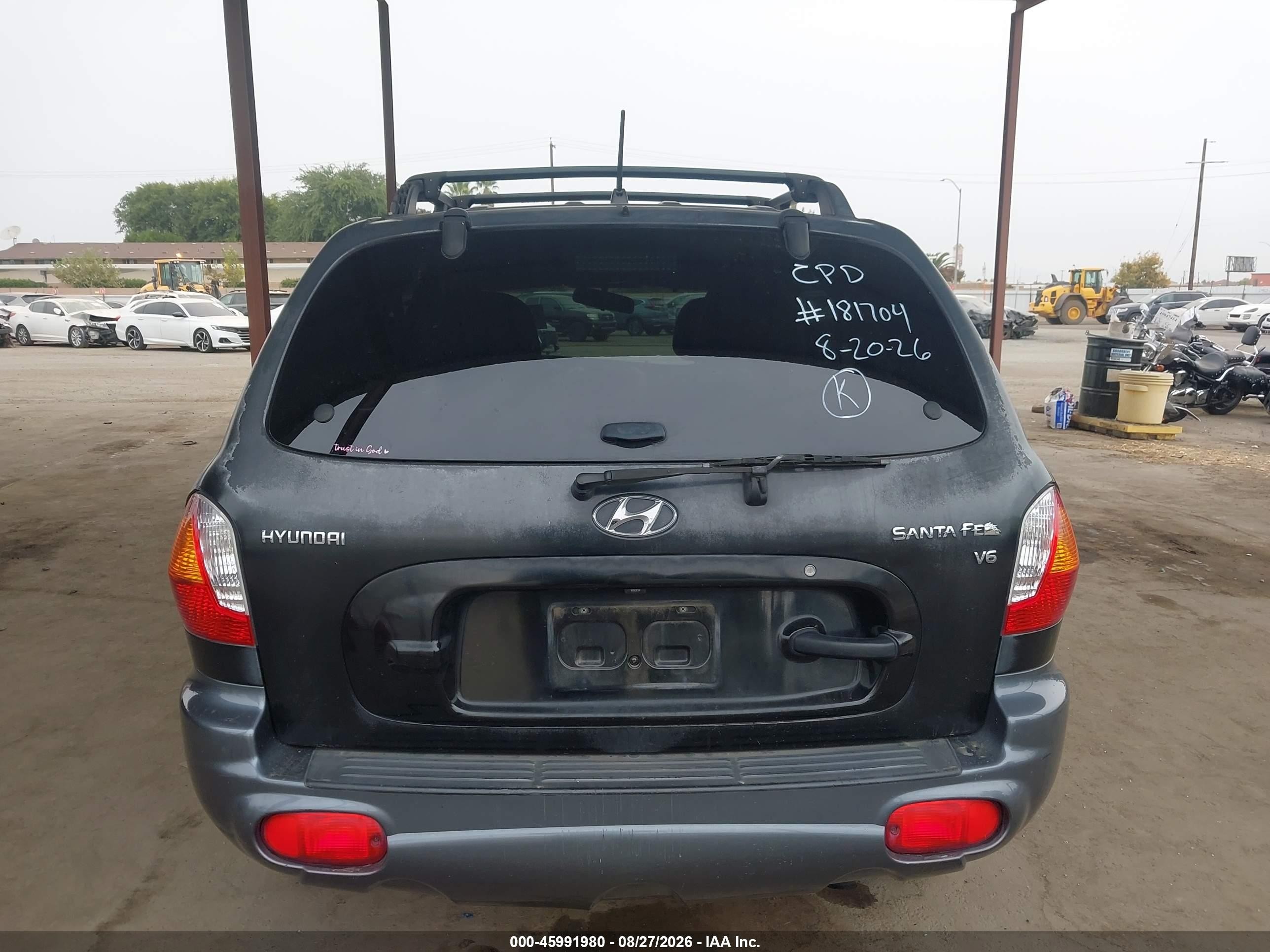 2004 Hyundai Santa Fe Gls Black vin: KM8SC13D64U839620