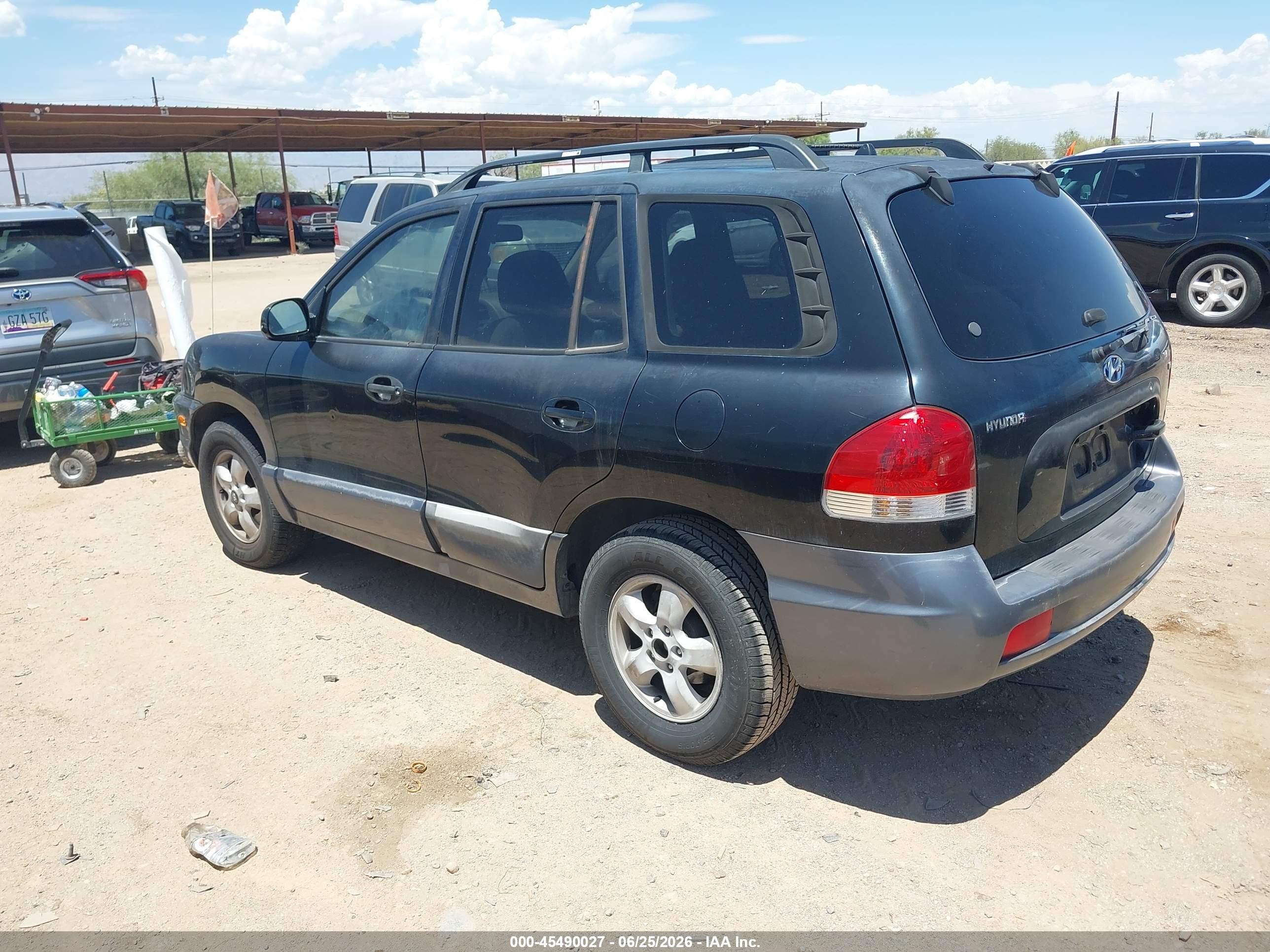 2006 Hyundai Santa Fe Gls Black vin: KM8SC13D66U086903