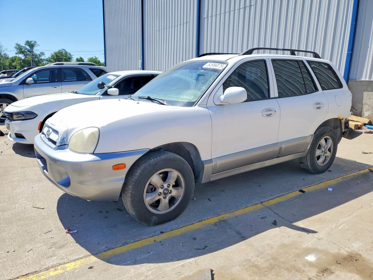 2005 Hyundai Santa Fe Gls White vin: KM8SC13D75U029172