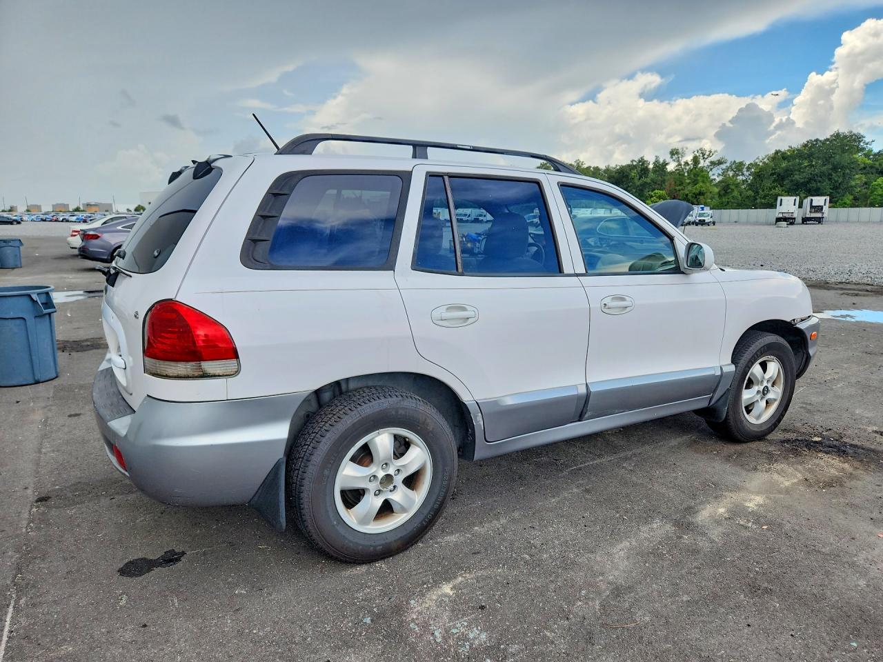 2005 Hyundai Santa Fe Gls White vin: KM8SC13D75U989723