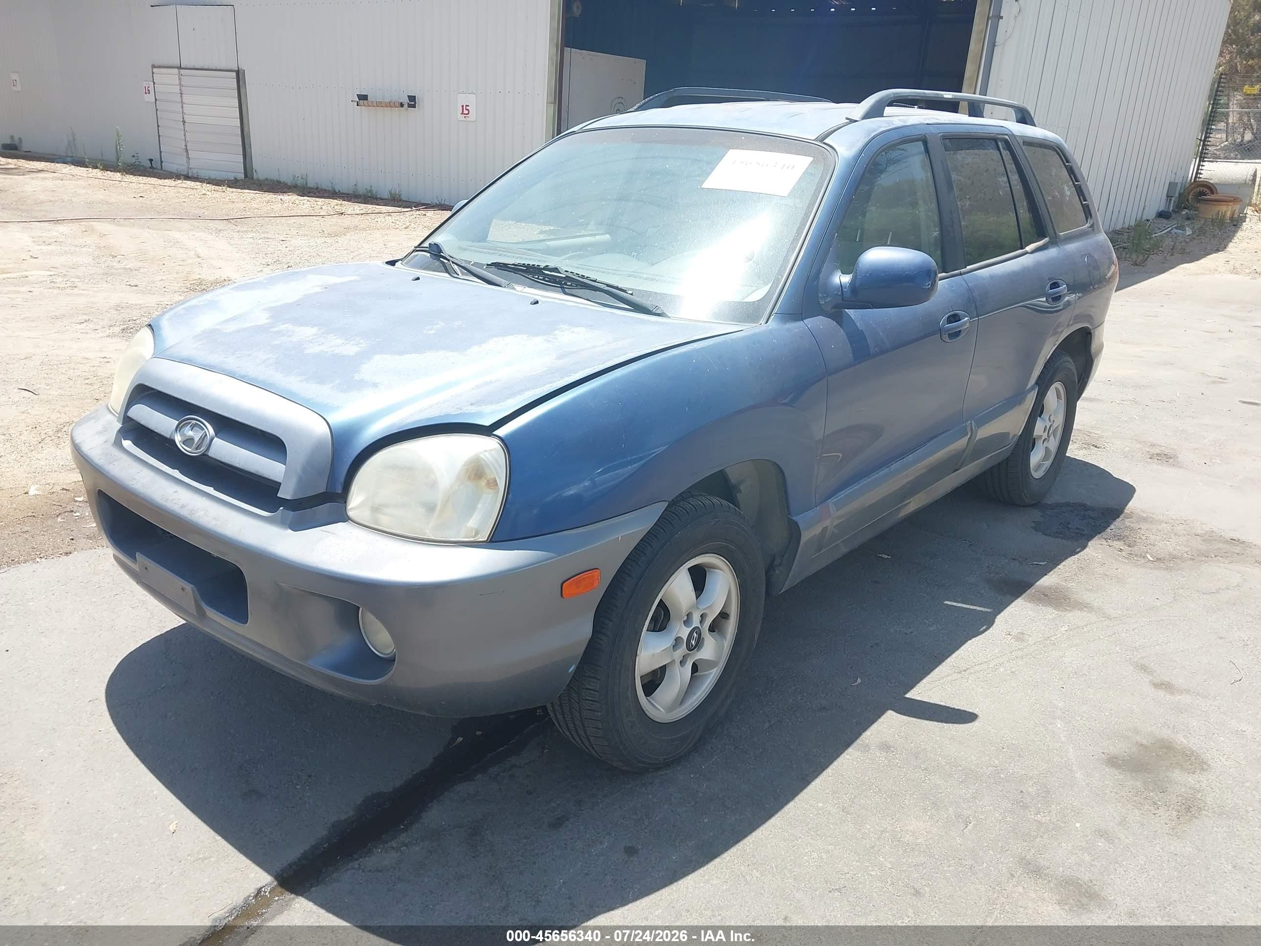 2006 Hyundai Santa Fe Gls Blue vin: KM8SC13D76U106012