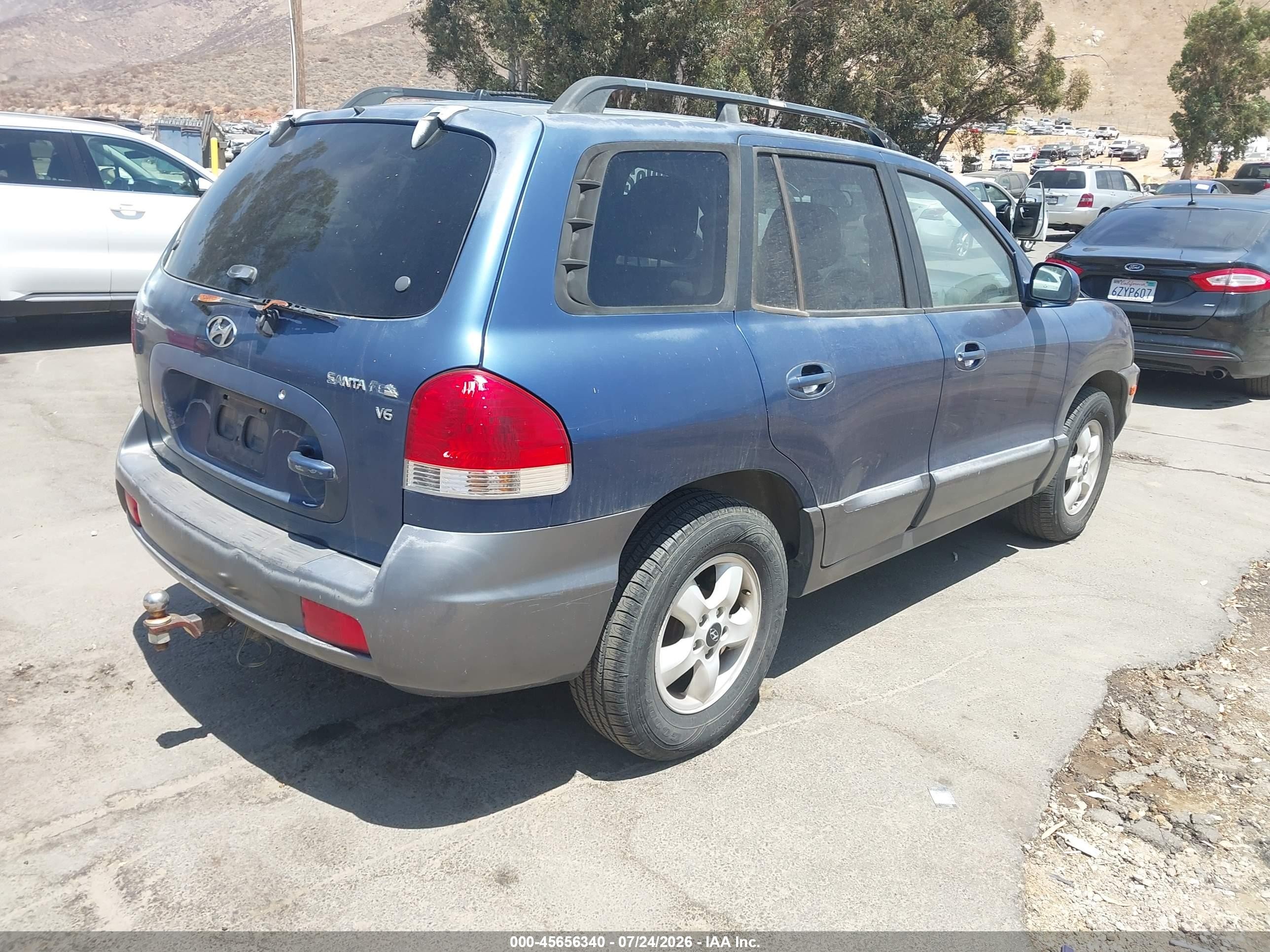 2006 Hyundai Santa Fe Gls Blue vin: KM8SC13D76U106012