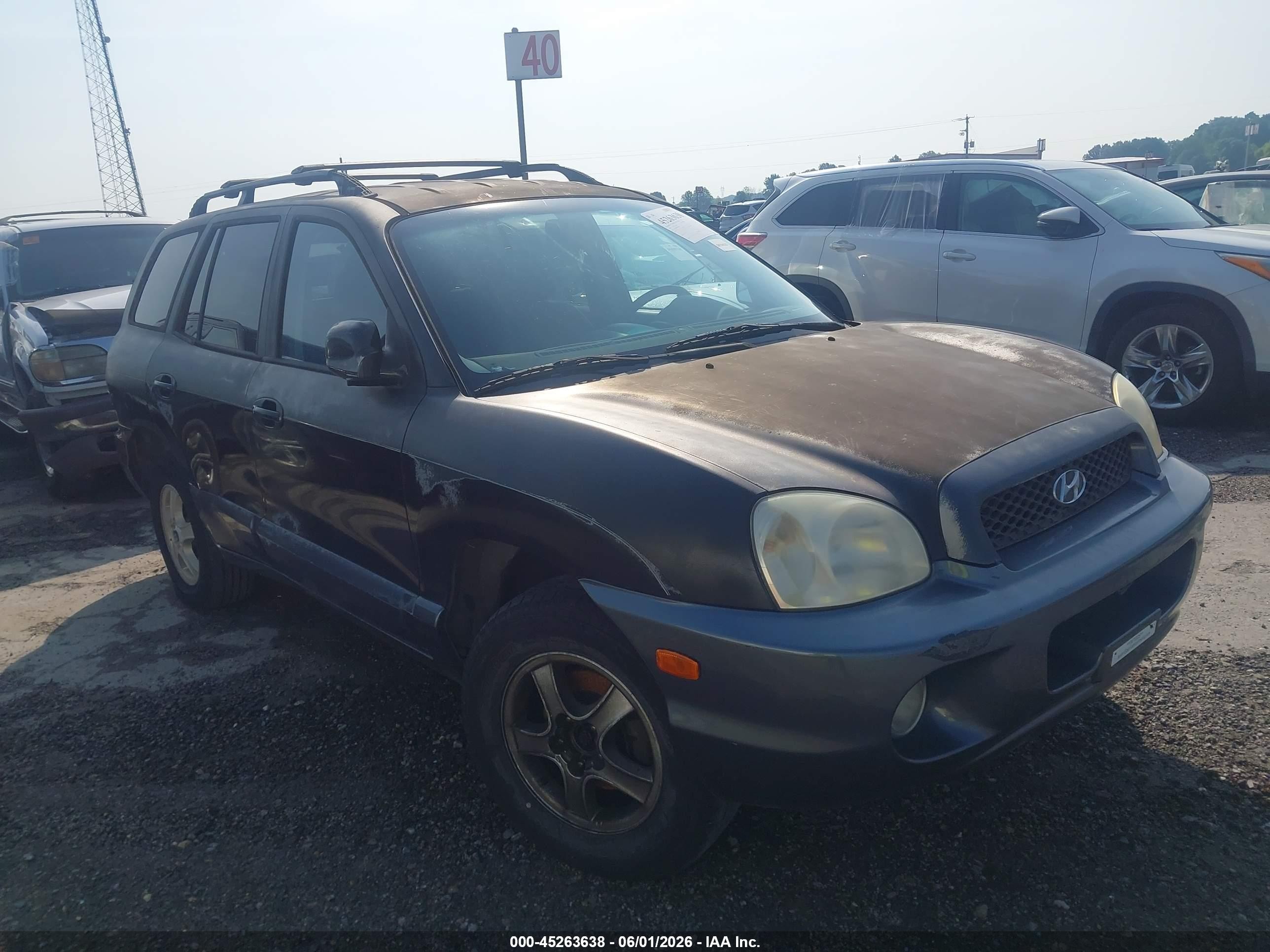 2003 Hyundai Santa Fe Gls/lx Black vin: KM8SC13D83U426807