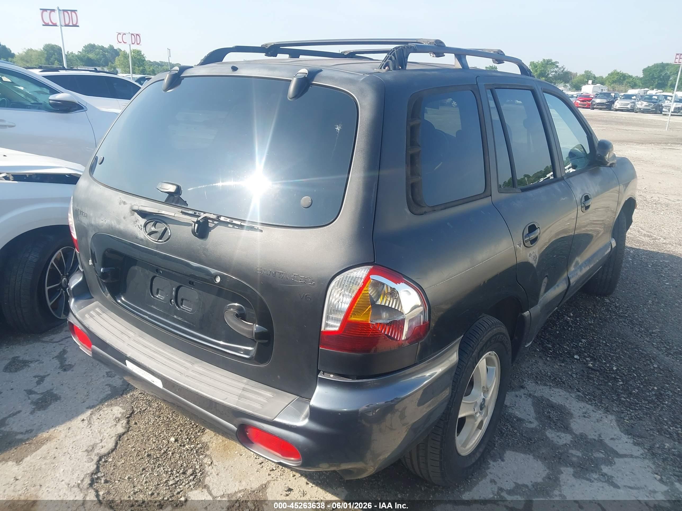 2003 Hyundai Santa Fe Gls/lx Black vin: KM8SC13D83U426807