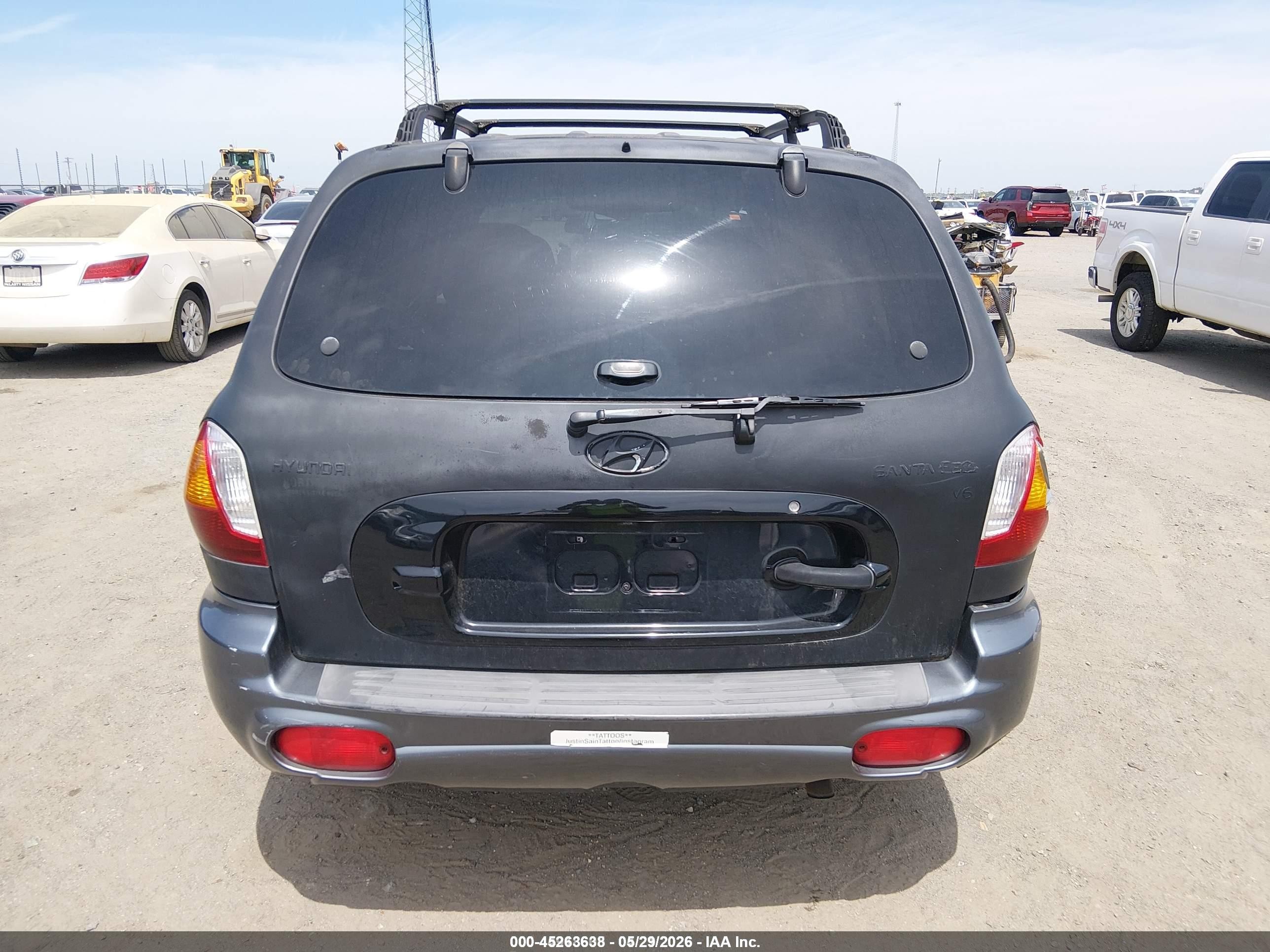2003 Hyundai Santa Fe Gls/lx Black vin: KM8SC13D83U426807